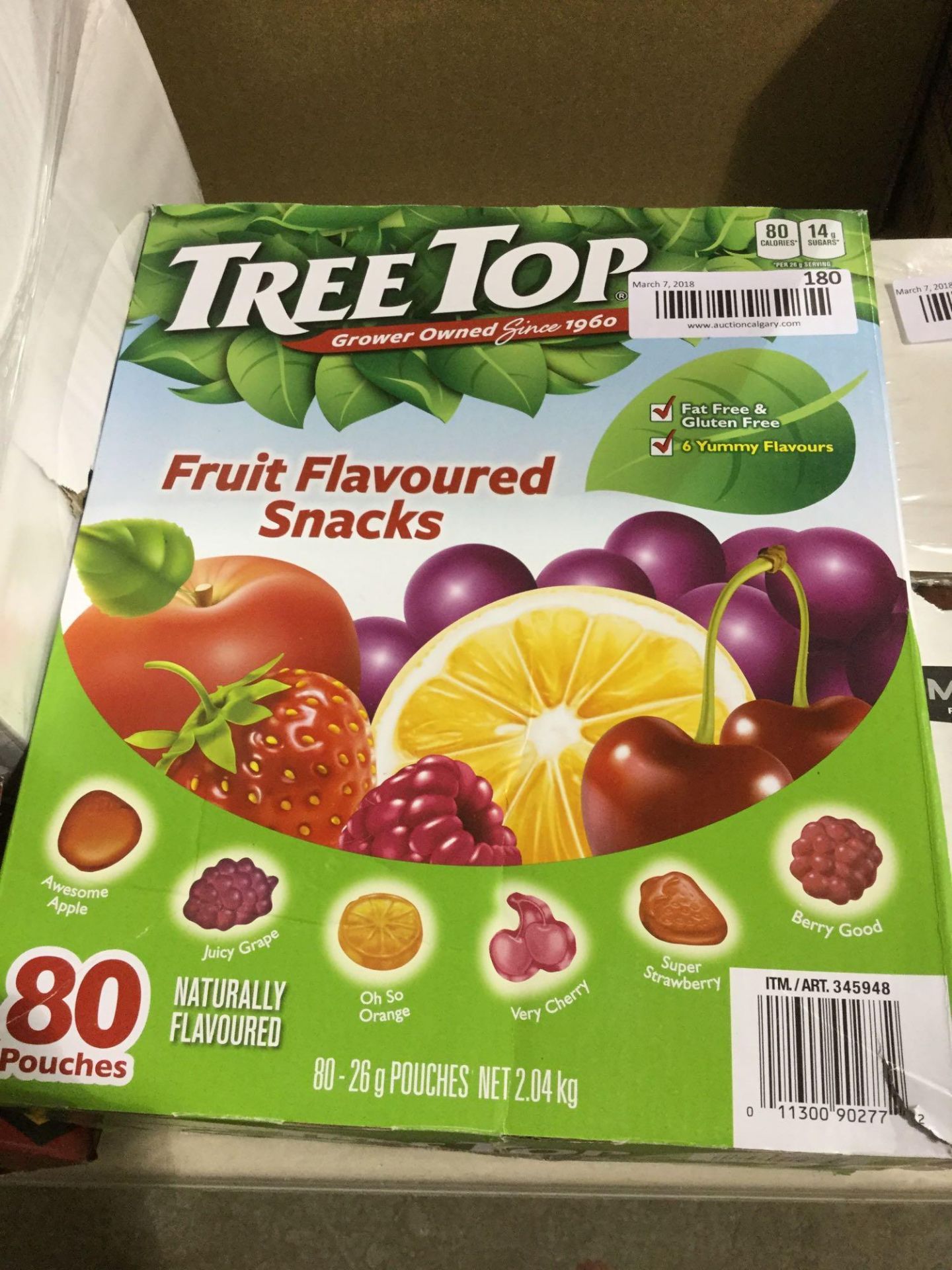 Box of 80 x 26 g Tree Top Fruit Snacks