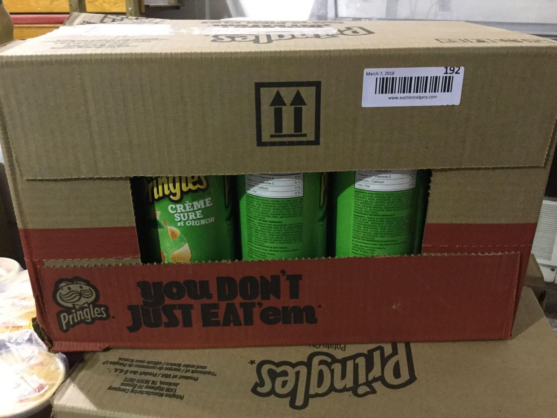 Case of 14 x 156 g Cans Pringles- Sour Cream and Onion Chips