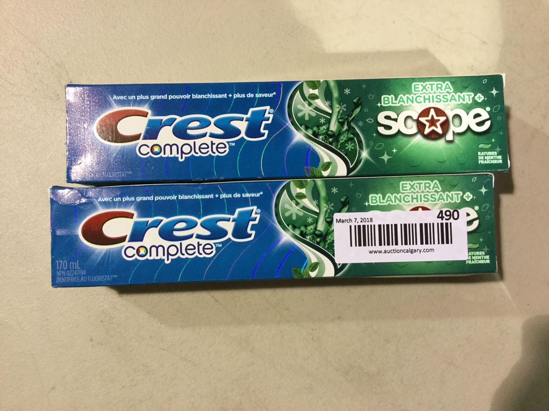 Lot of 2 x 170 mL Crest Complete Toothpaste