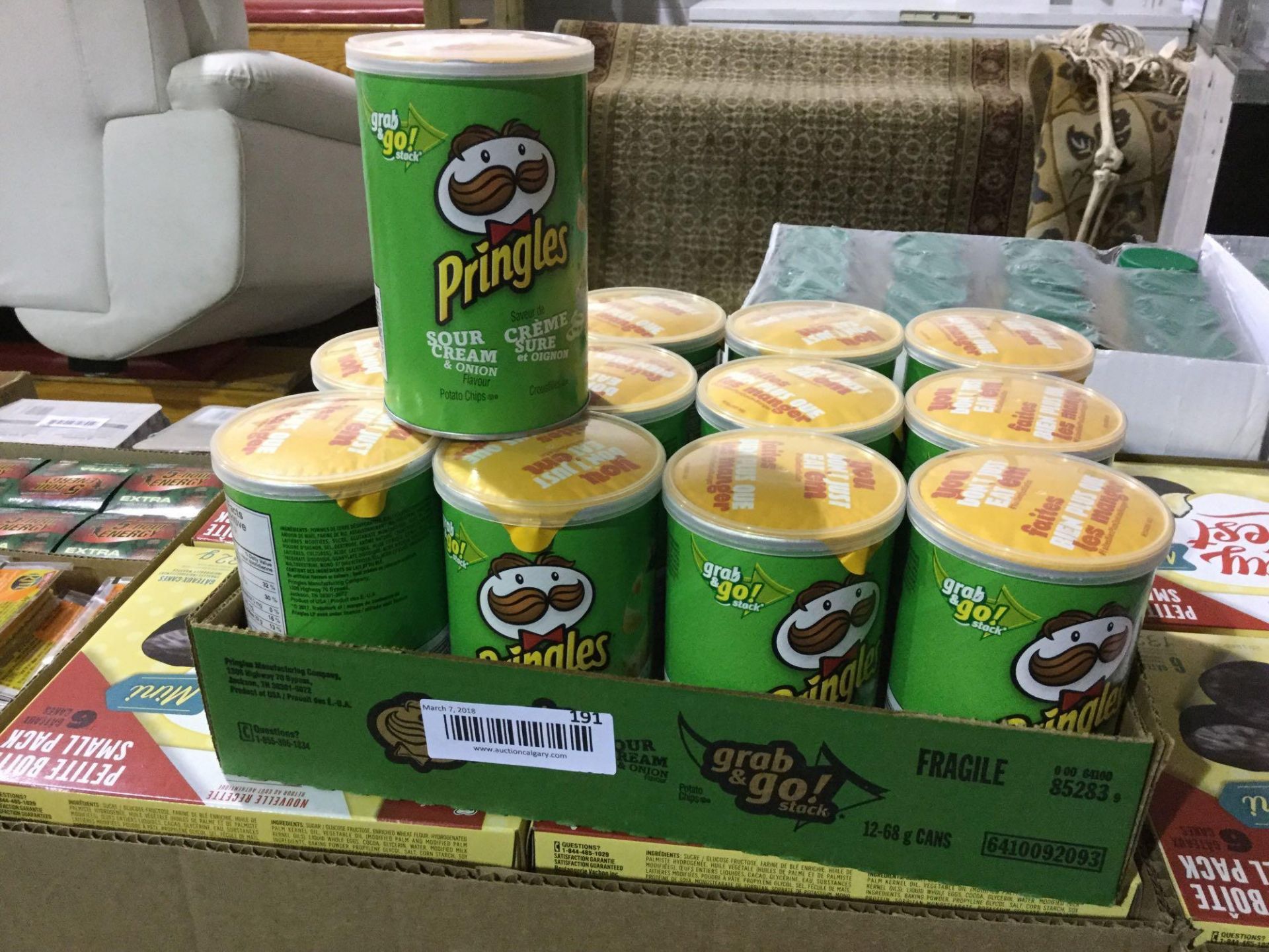 Case of 12 x 68 g Pringles - Sour Cream and Onion