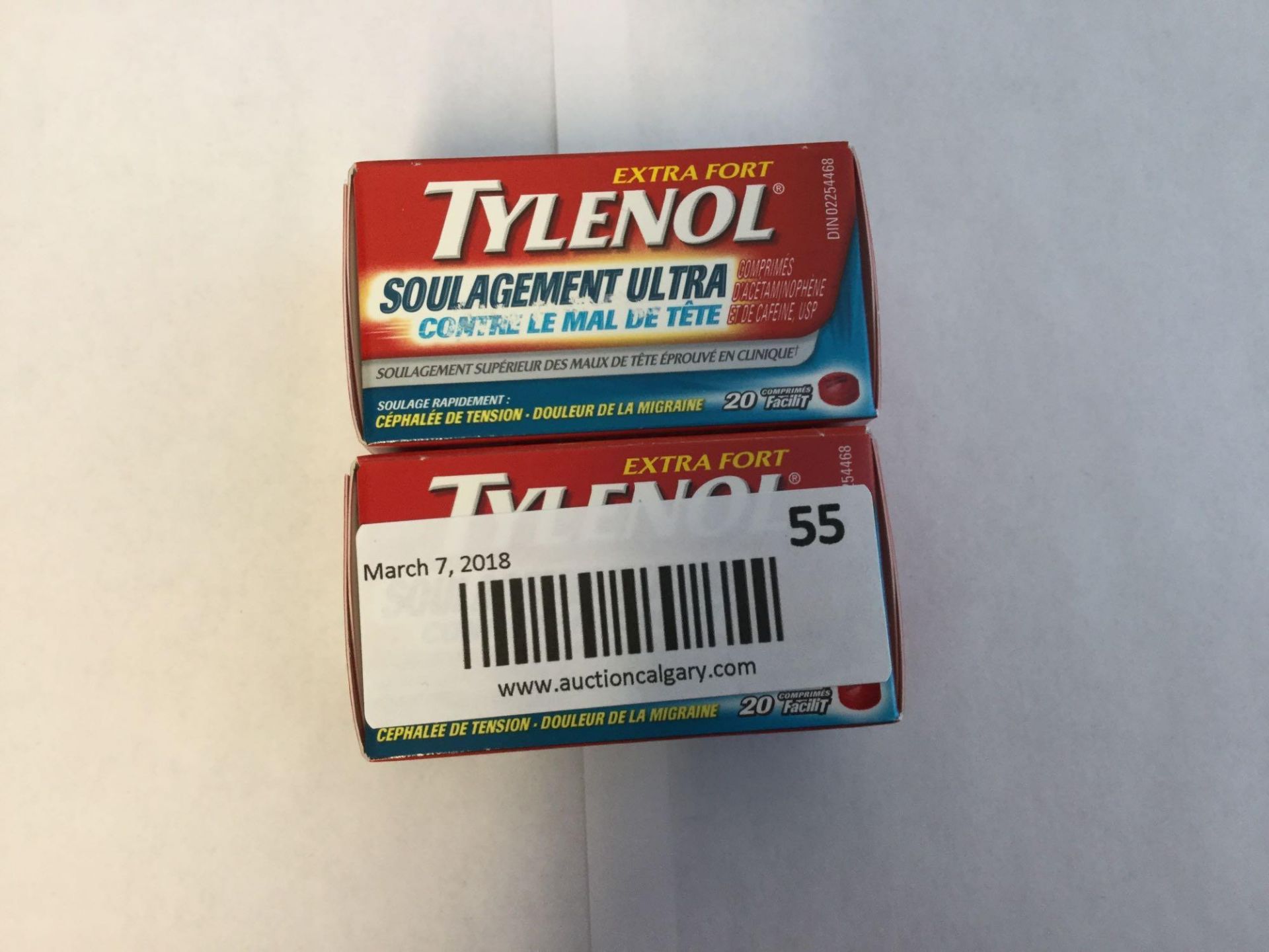 Lot of 2 x 20 EZ Tabs Tylenol Extra Strength