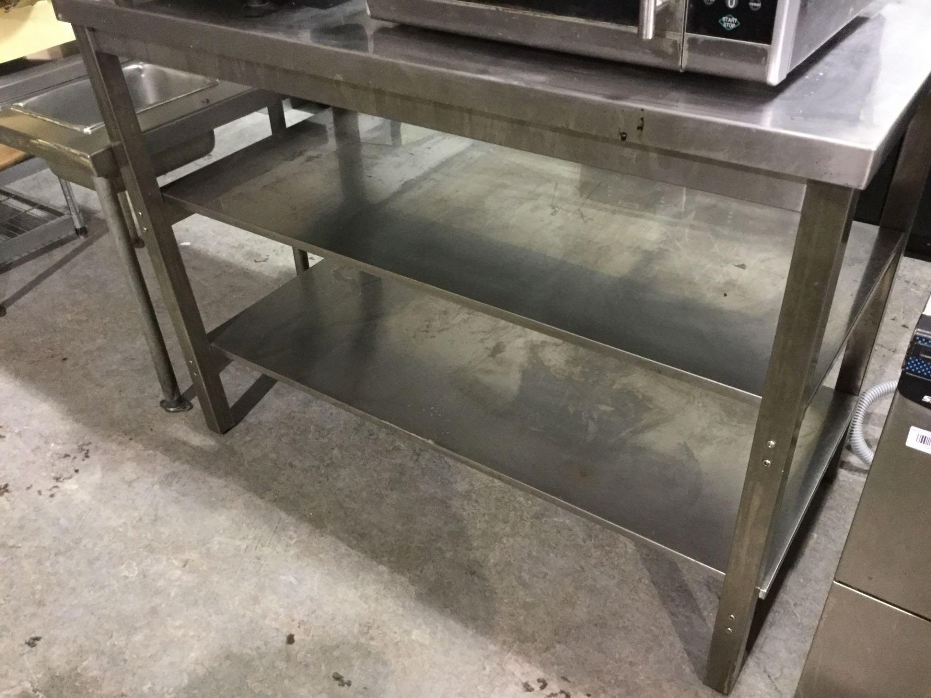 Stainless Steel Work Station with Shelves - Image 2 of 2