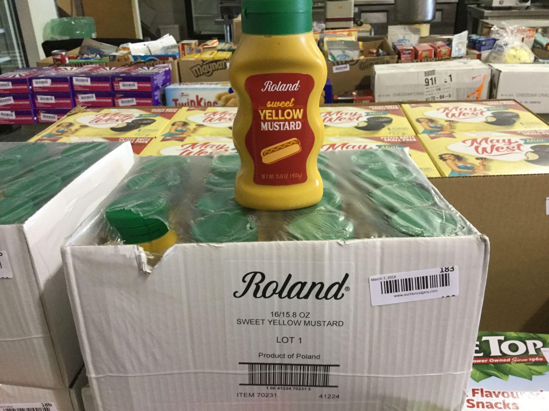 Case of 16 x 450 g Roland Sweet Yellow Mustard