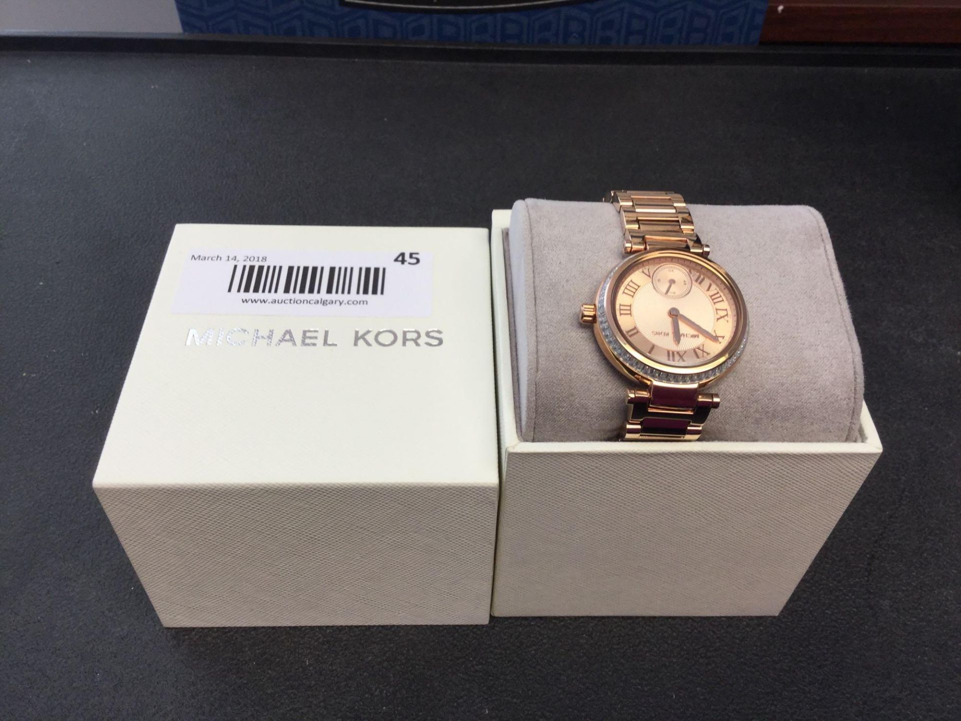 Michael Kors Woman's Watch - Crystals around Face- Coppertone Band