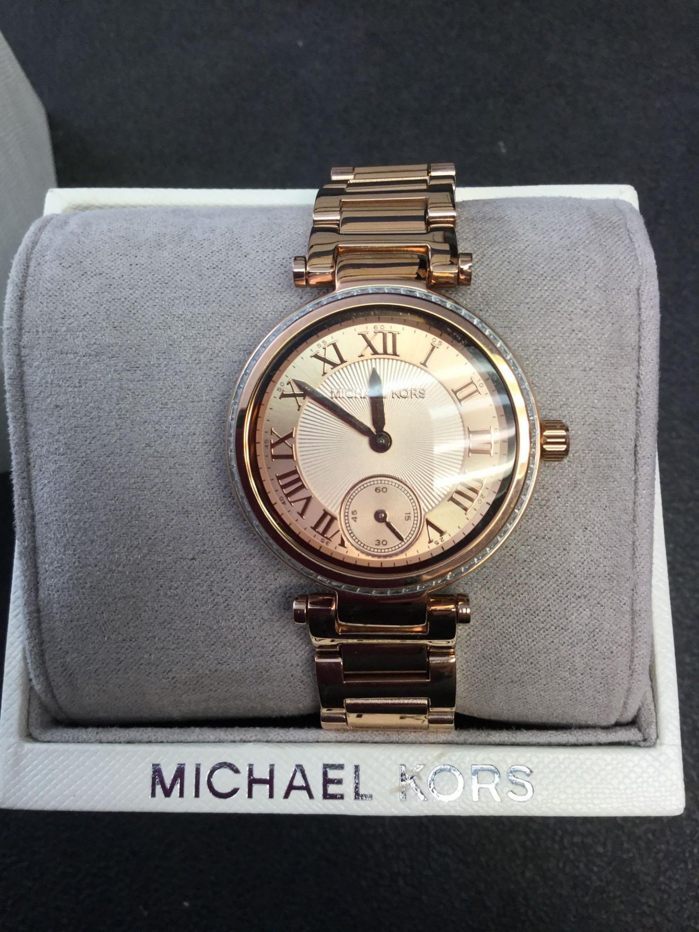 Michael Kors Woman's Watch - Crystals around Face- Coppertone Band - Image 2 of 2