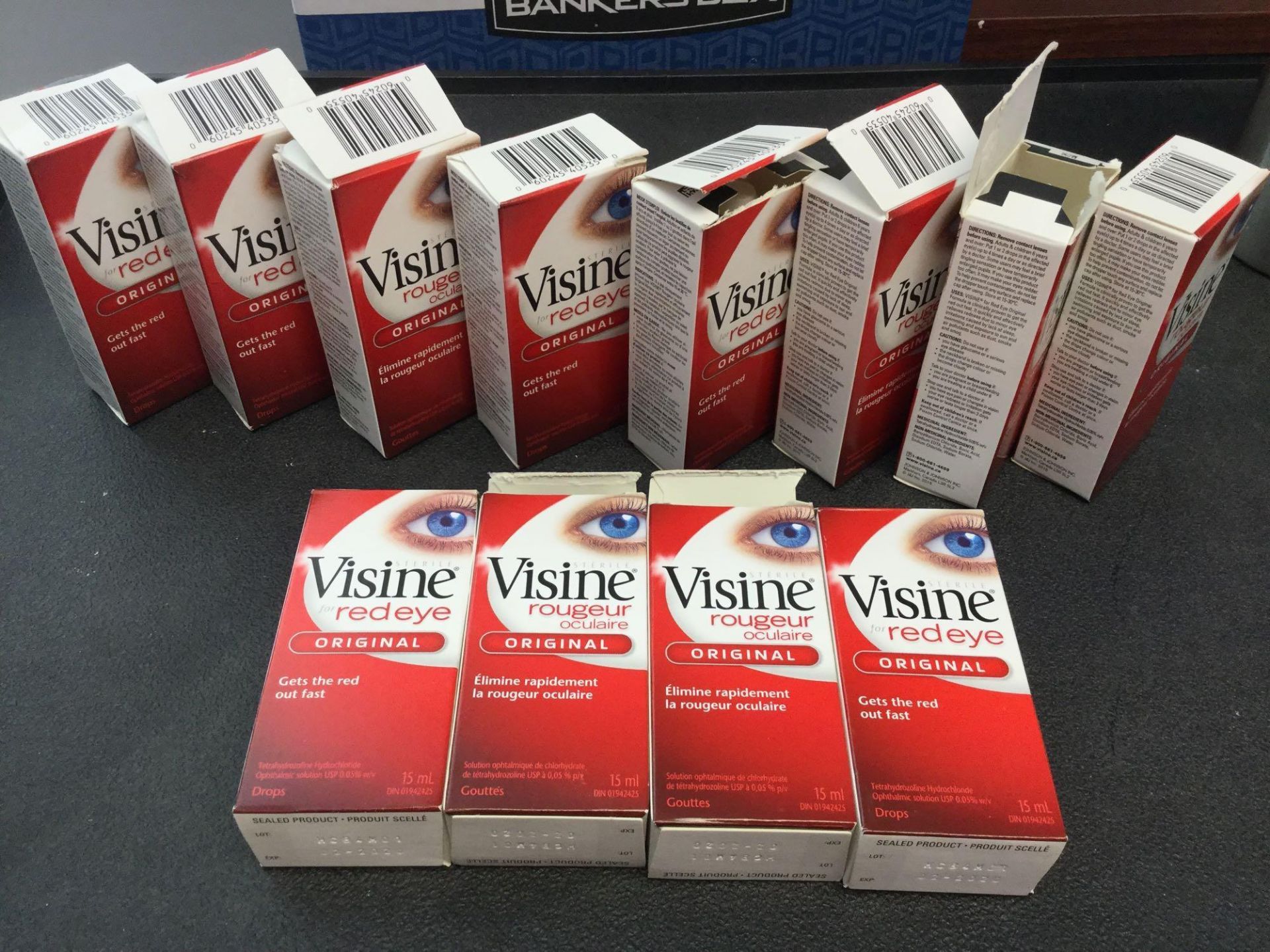 Lot of 12 x 15 mL Visine Red eye - Original Eye Drops