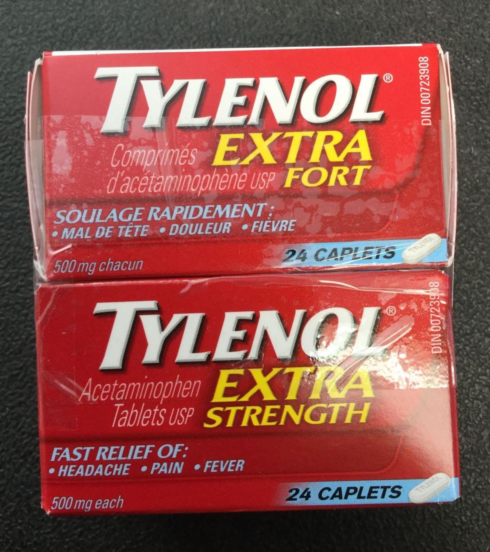 Lot of 2 x 24 Caplets - Extra Strength Tylenol