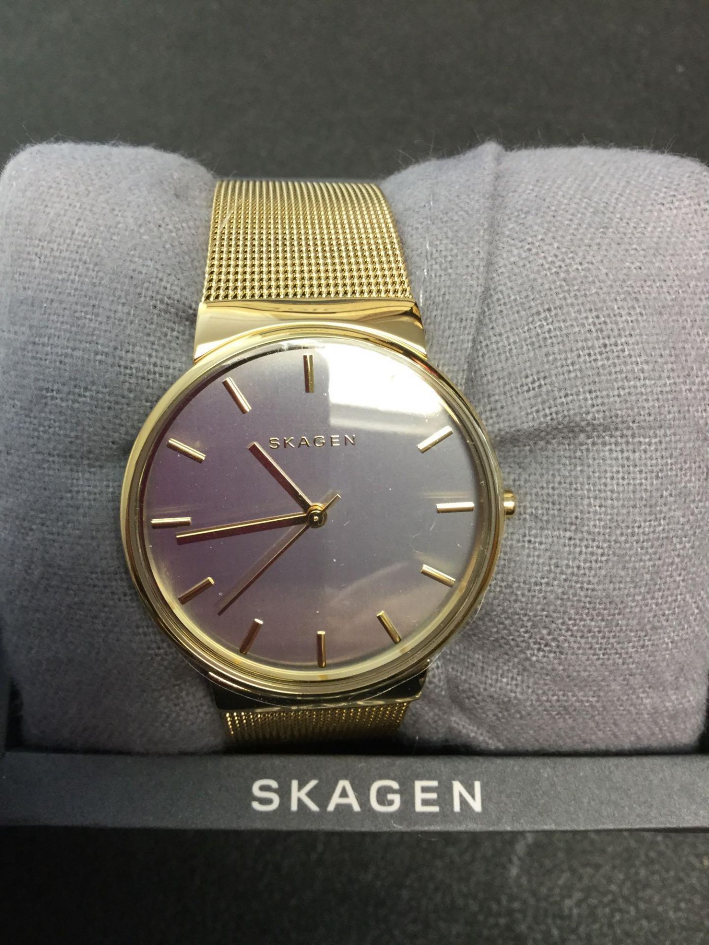 Skagen Goldtone Watch with Case - Image 2 of 2