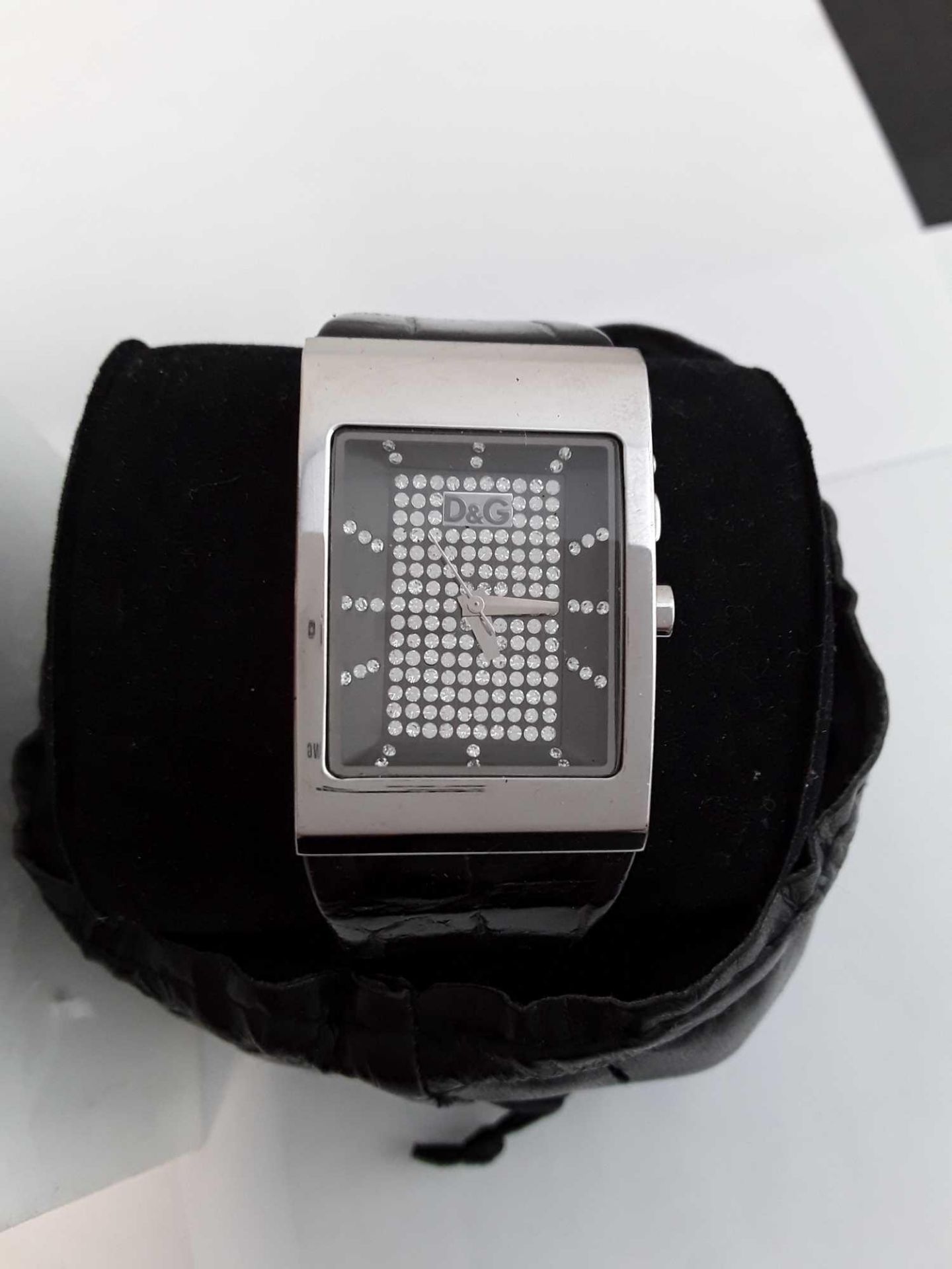 D and G Watch - Crystal Face with Leather Band - Image 2 of 2