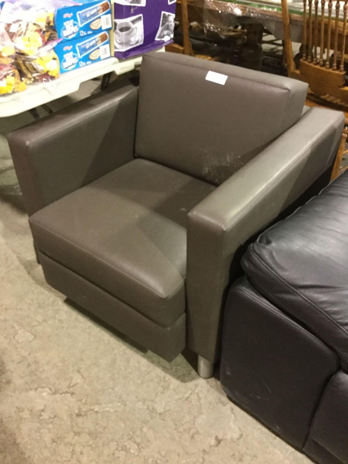 Leather Arm Chair - Brown