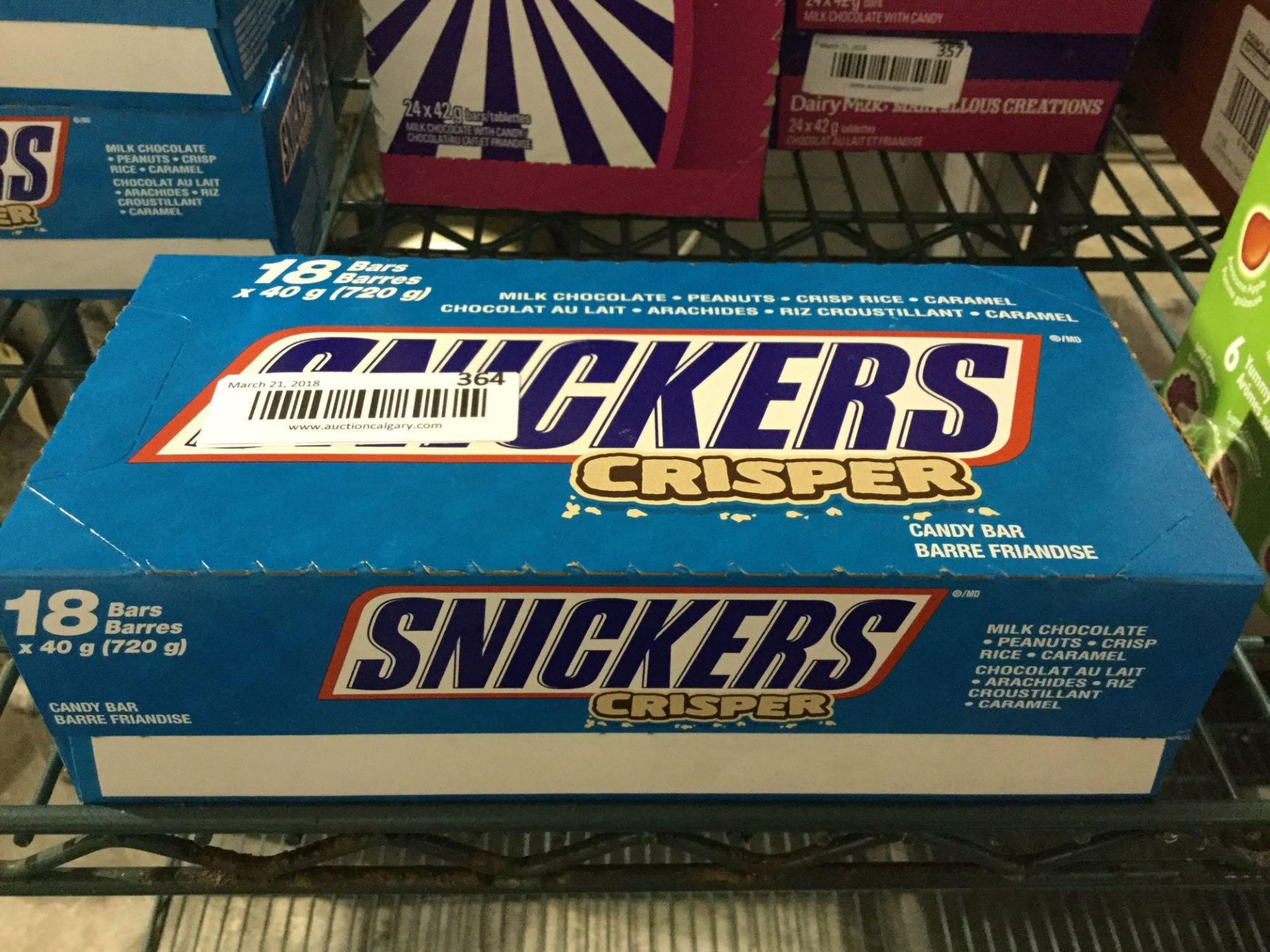 Case of 18 x 40 g Snickers Crisper Candy Bars