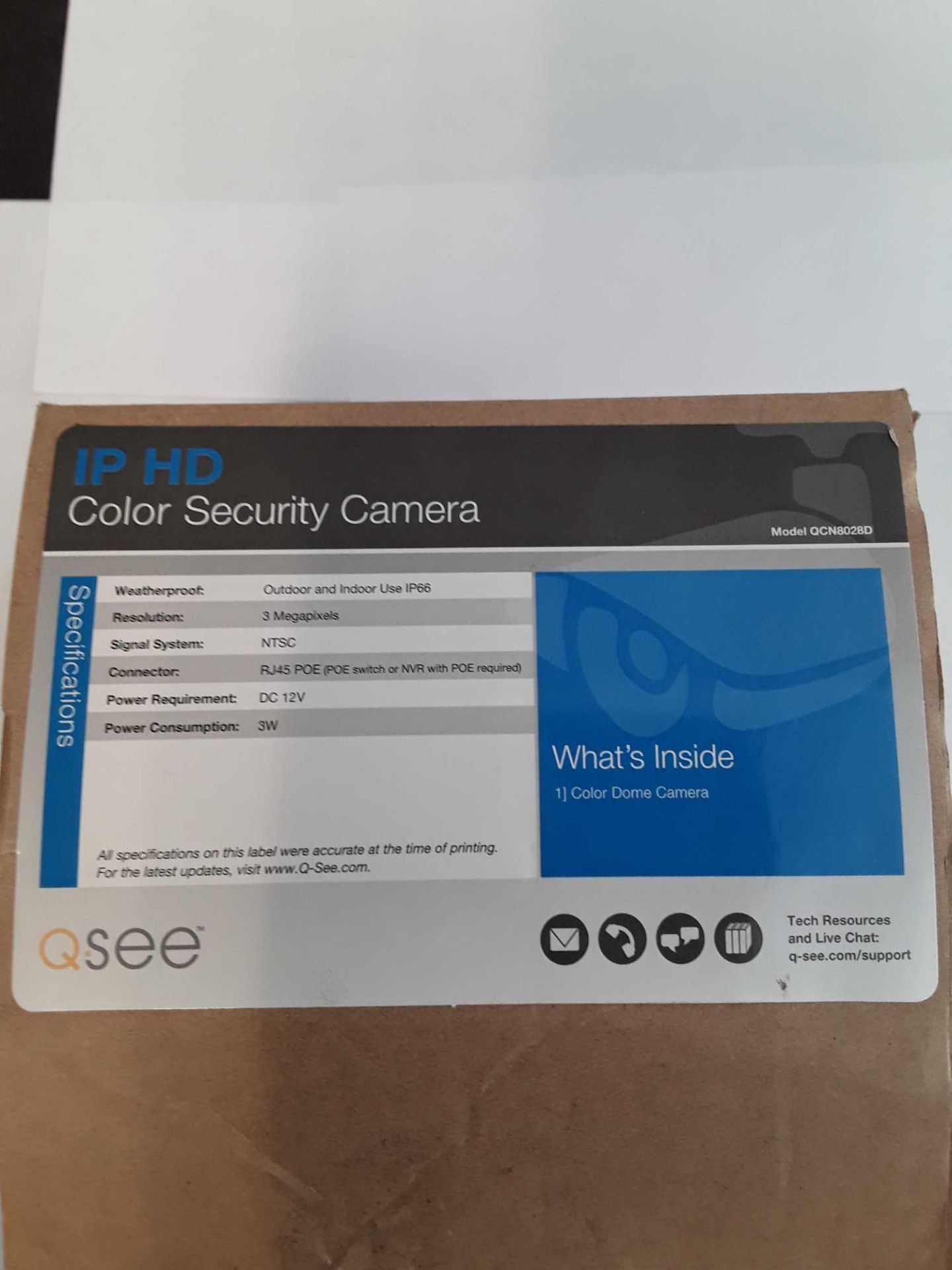 IP HD Color Security Camera Model QCN8028D - Image 3 of 3