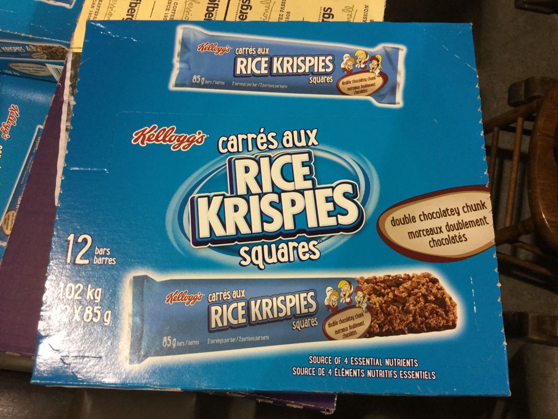Case of 12 x 85 g Rice Kripies Square Bars - Double Chocolatey Chunk