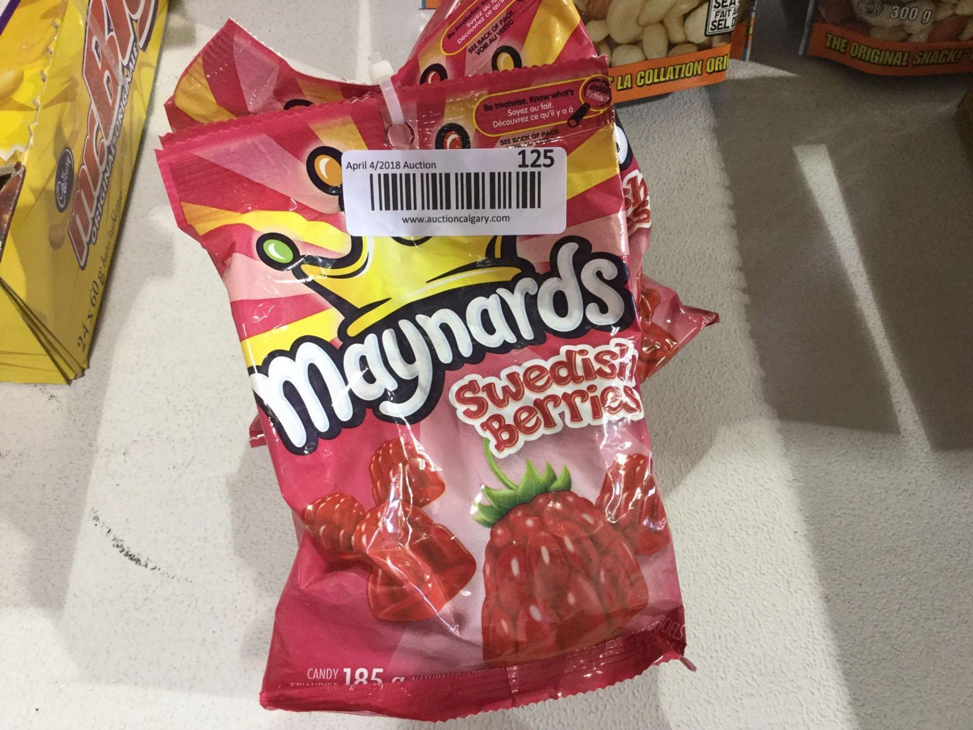 Lot of 4 x 185 g Maynards Swedish Berry Candy