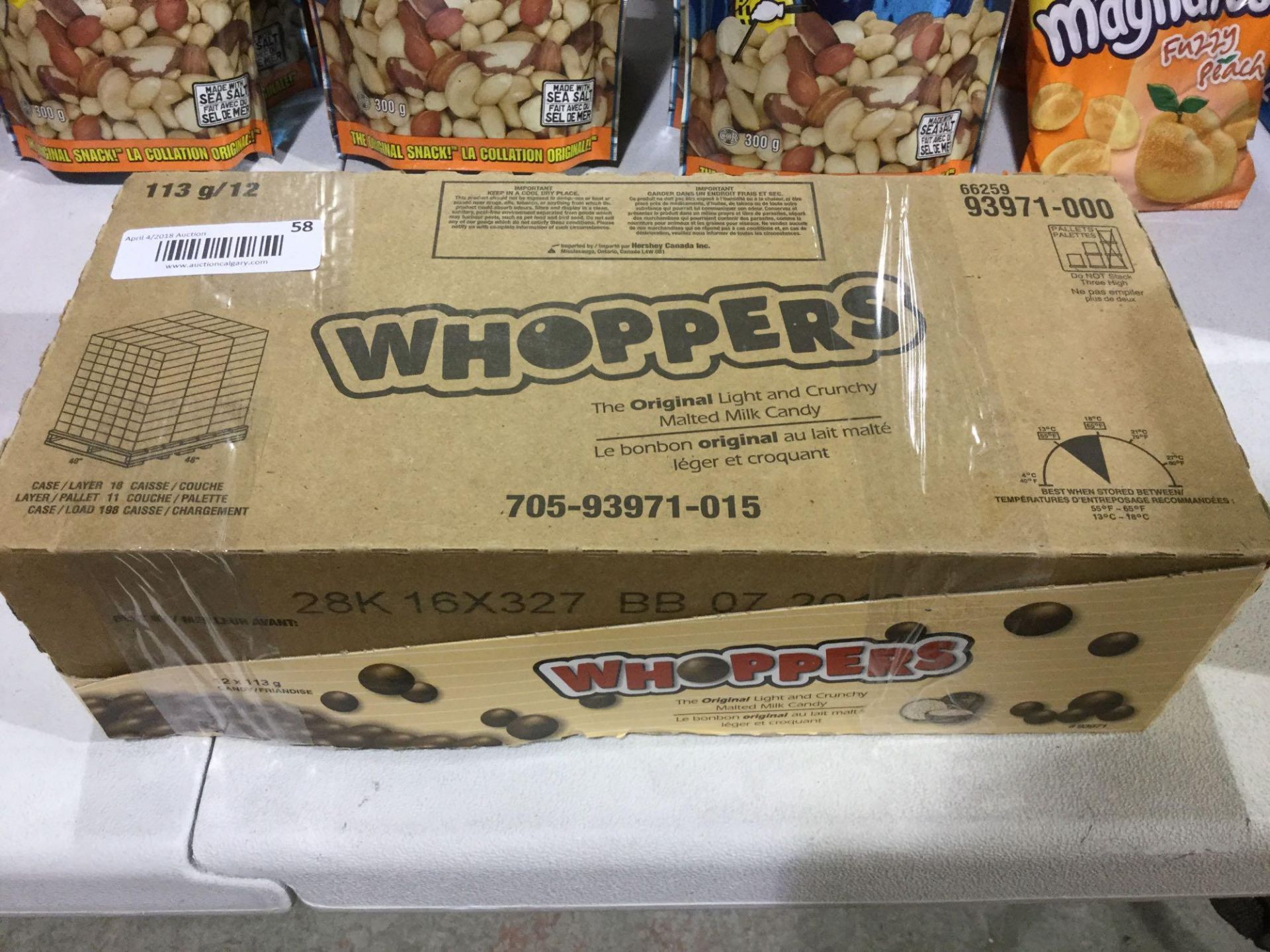 Case of 12 x 113 g Bags Whoppers Candy