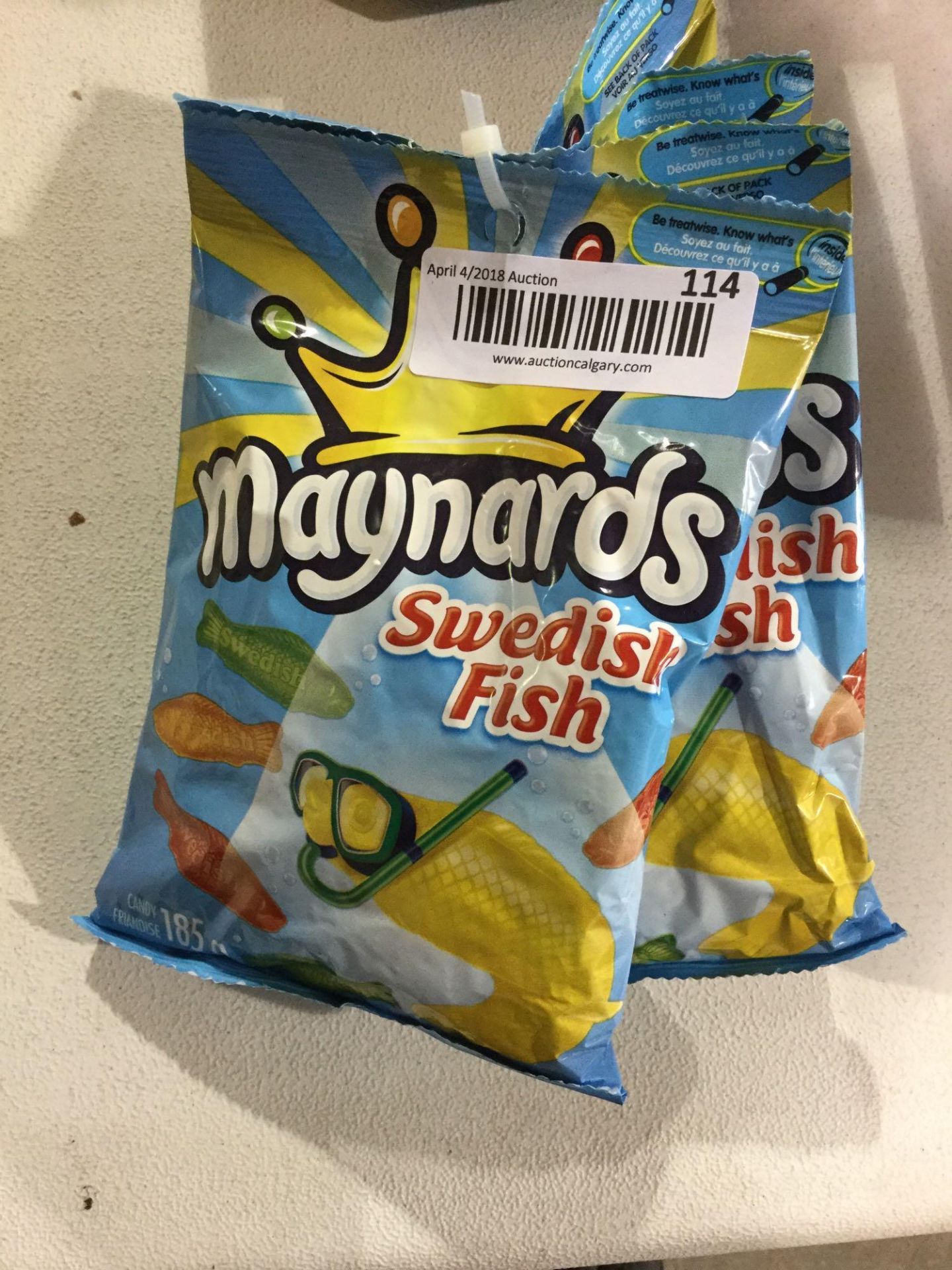 Lot of 4 x 185 g Maynards Swedish Fish Candy