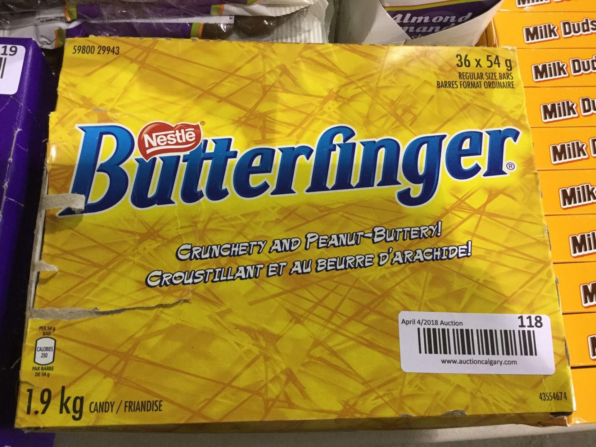 Case of 36 x 54 g Butterfingers - Crunchety and Peanut- Buttery