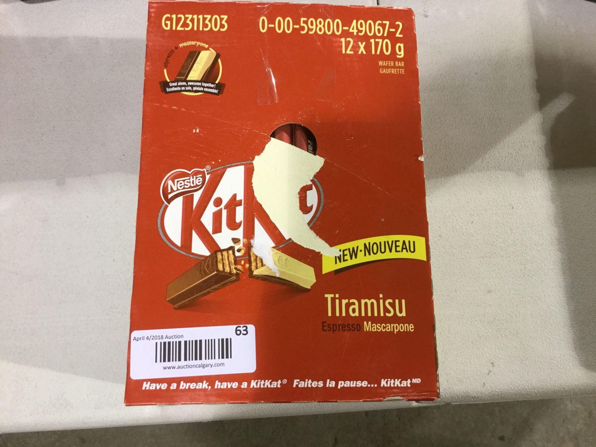 Case of 12 x 170 g Kit Kat - Tiramisu - Espresso