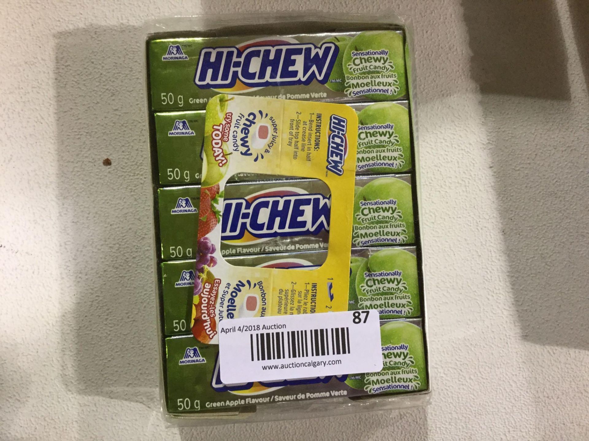 Box of 10 x 50 g Hi-Chew Green Apple Fruit Candy