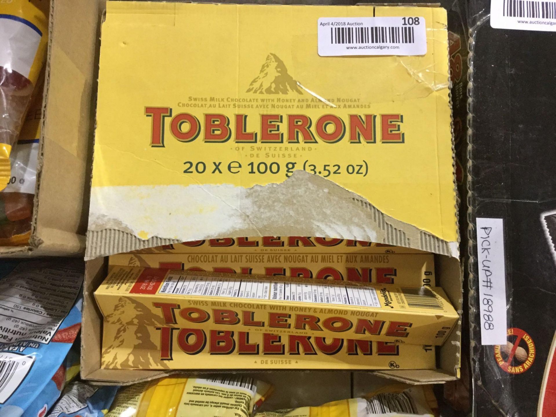 Case of 20 x 100 g Toblerone Bars