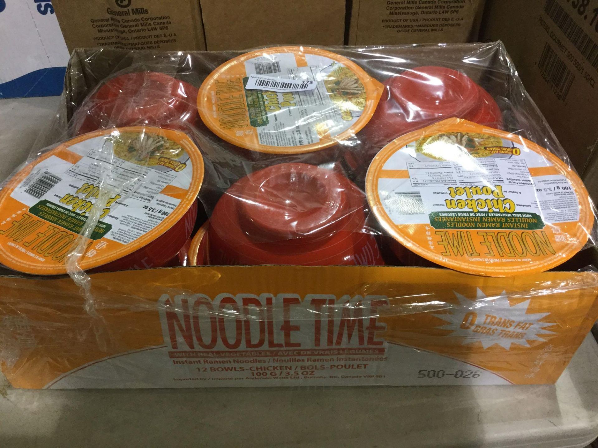 Case of 12 x 100 g Noodle Time Instant Chicken Soup with noodles