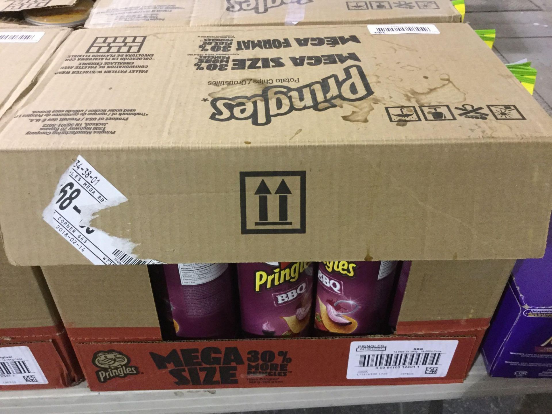 Case of 14 x 203 g Pringles Mega Cans - BBQ