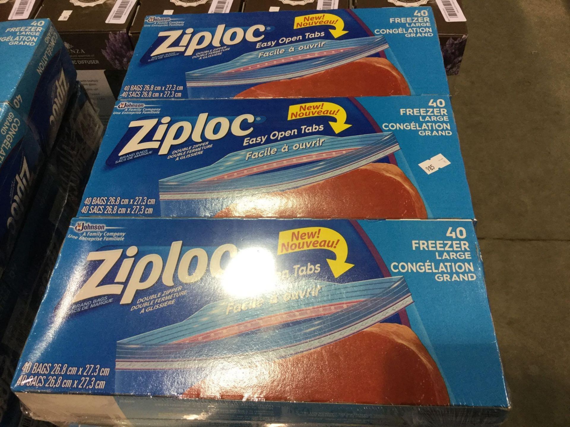 Ziploc Freezer Bags 40 Count x 3