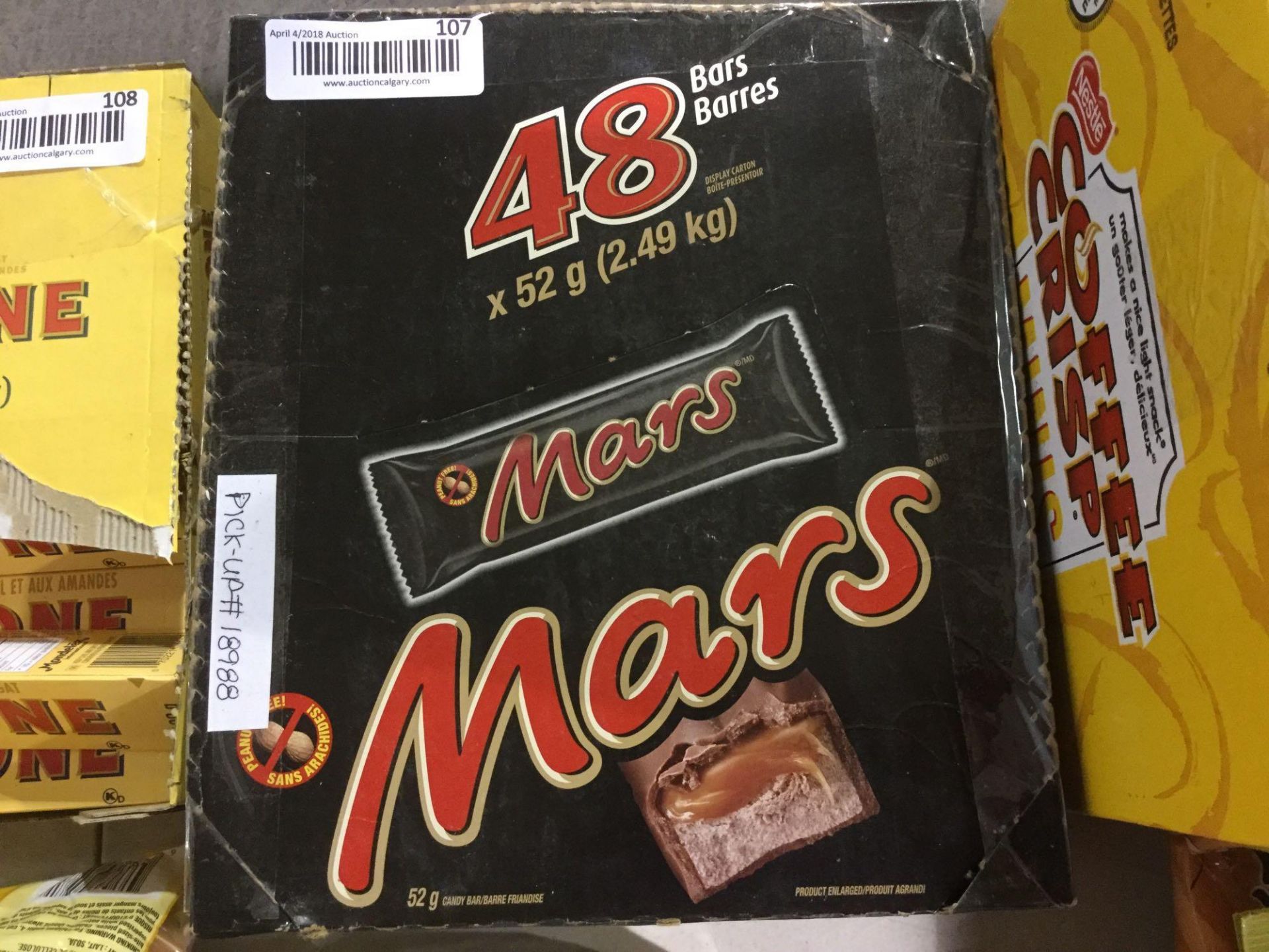 Case of 48 x 52 g Mars Candy Bars