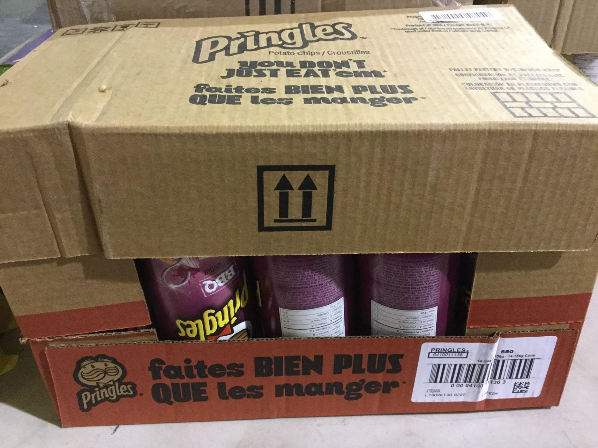 Case of 14 x 156 g Pringles Cans - BBQ