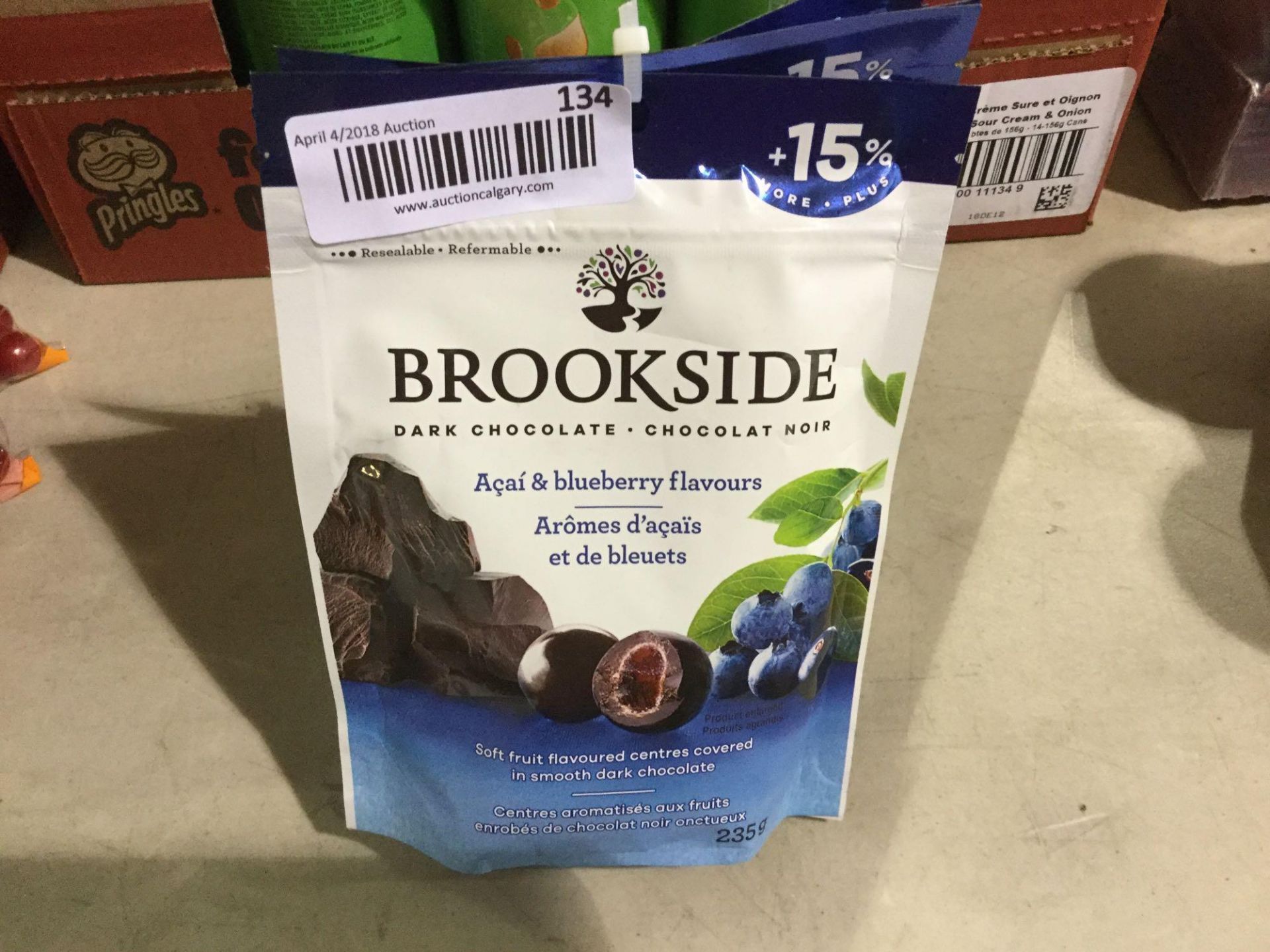 Lot of 4 x 235 g Brookside Dark Chocolate - Acai and Blueberry Flavour