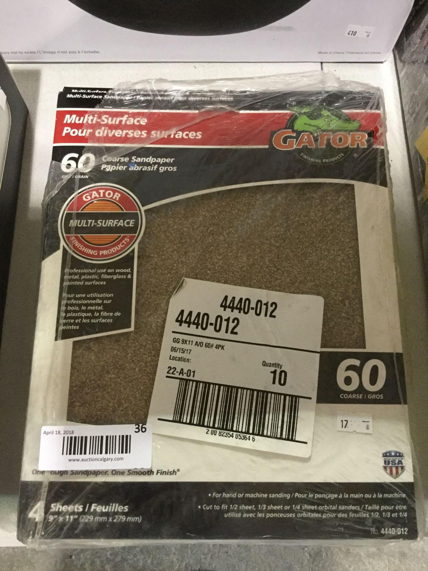 Gator Multi-surface 60 Grain Coarse Sandpaper - 9 x 4 sheets