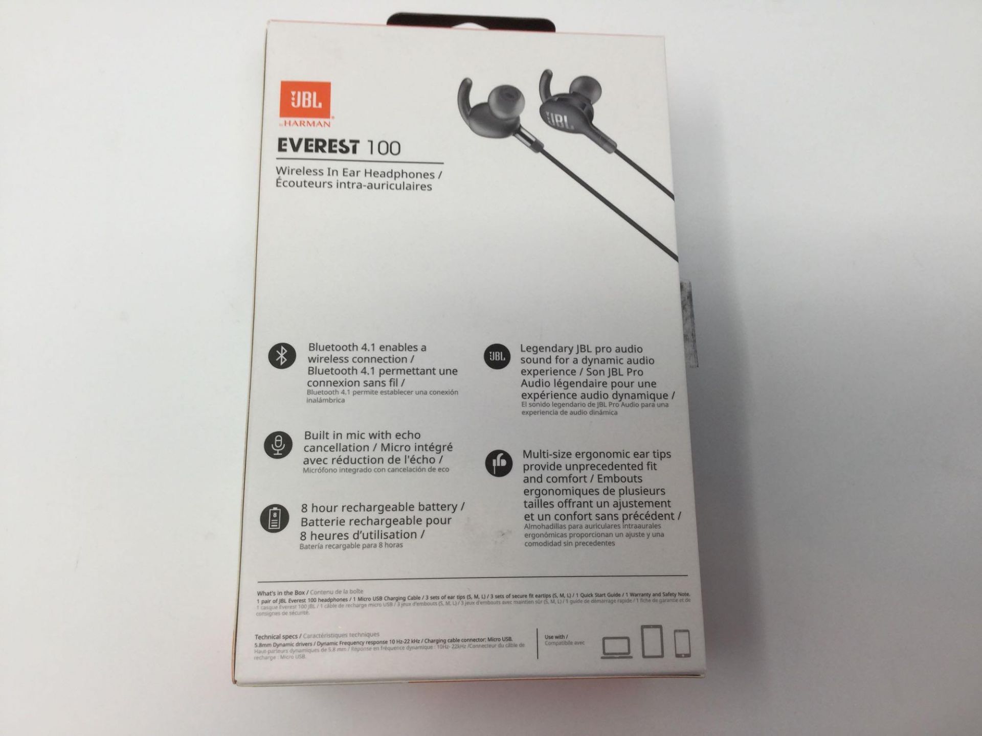 JBL Harman Everest 100 In Ear Bluetooth Wireless Headphones - Image 2 of 3