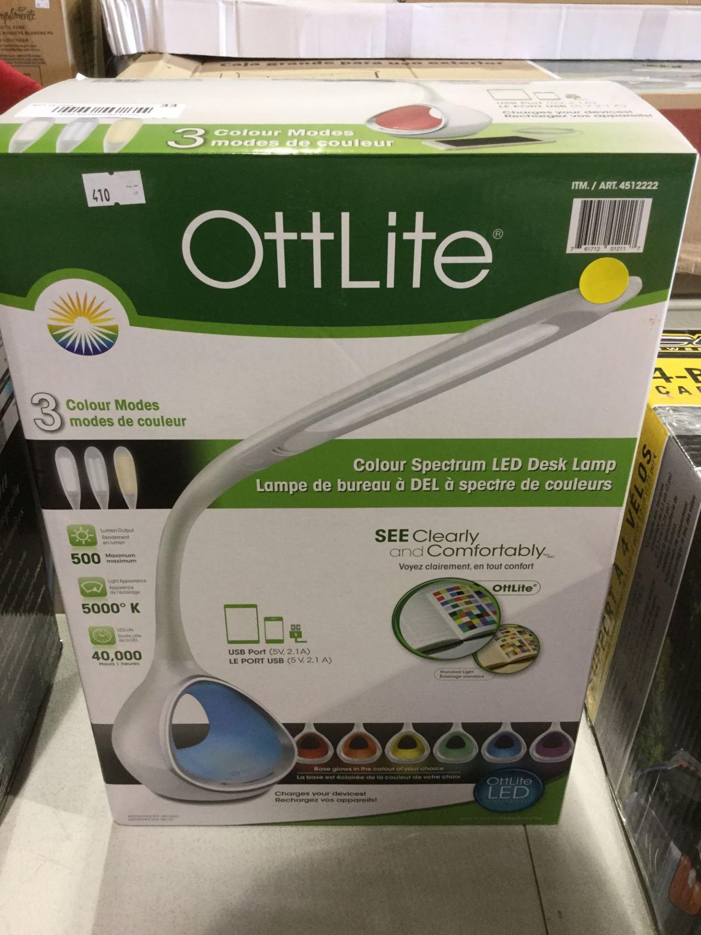 OttLite Desk lamp in the box