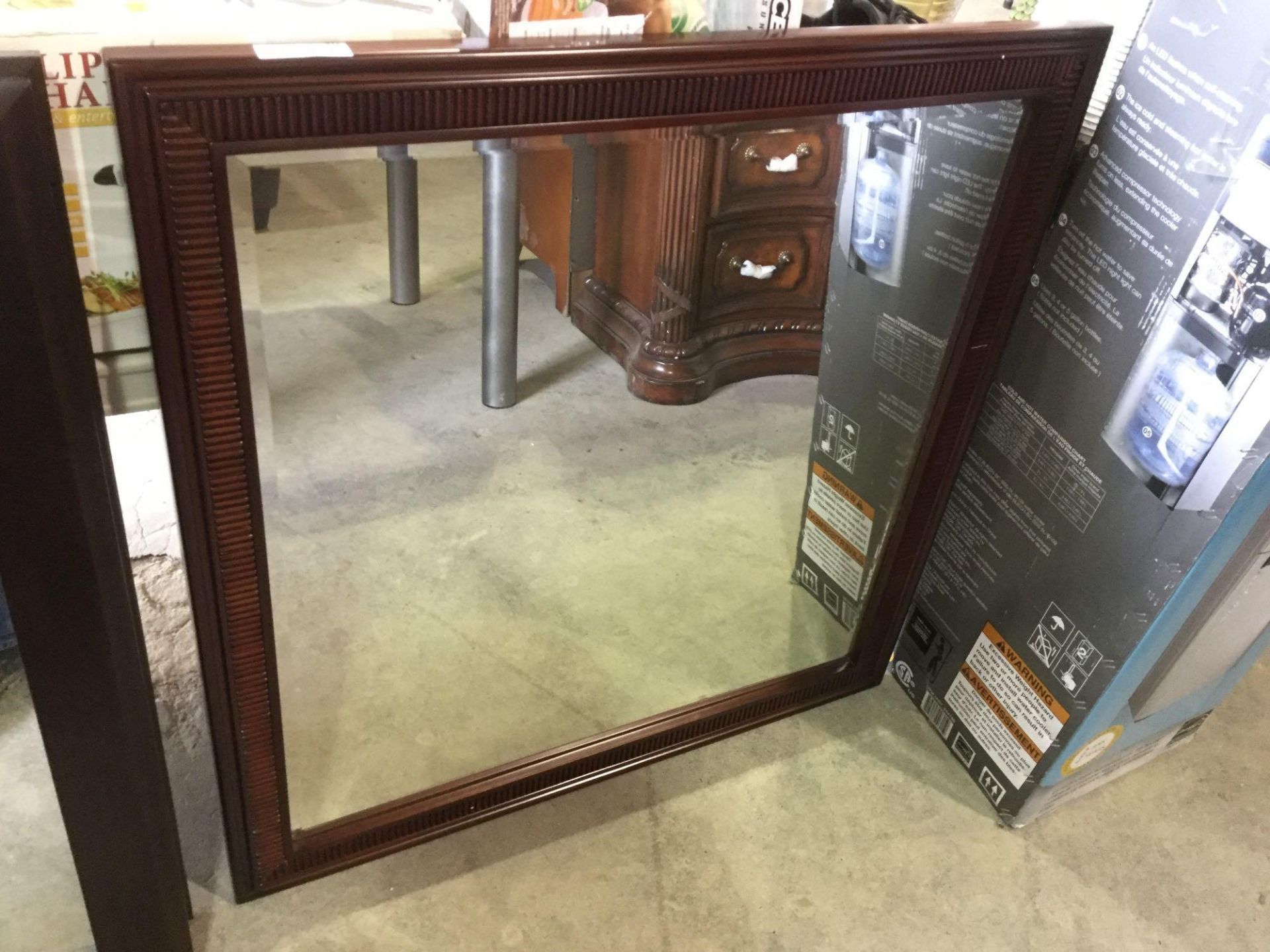 39" x 39" framed mirror