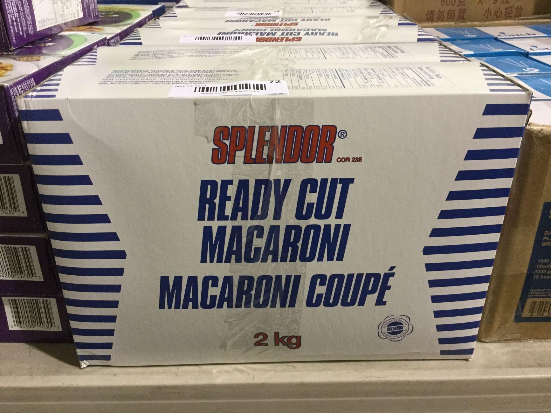 Lot of 2 x 2 kg Splendor - Ready Cut Macaroni