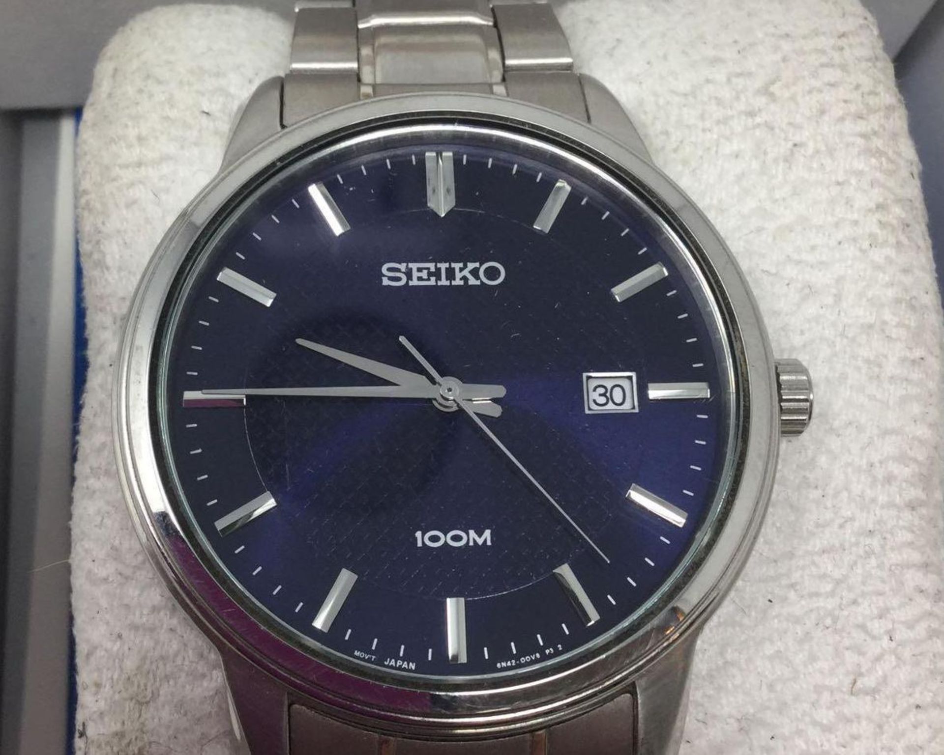 Seiko Watch - Silver Band and Blue Face - Image 2 of 2
