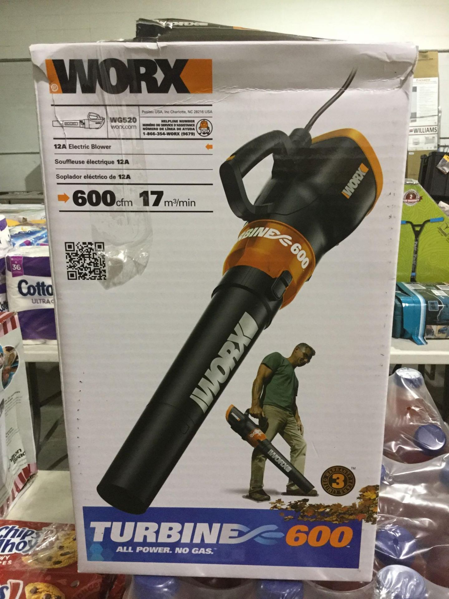 Worx Turbine 600 Leaf Blower 12A