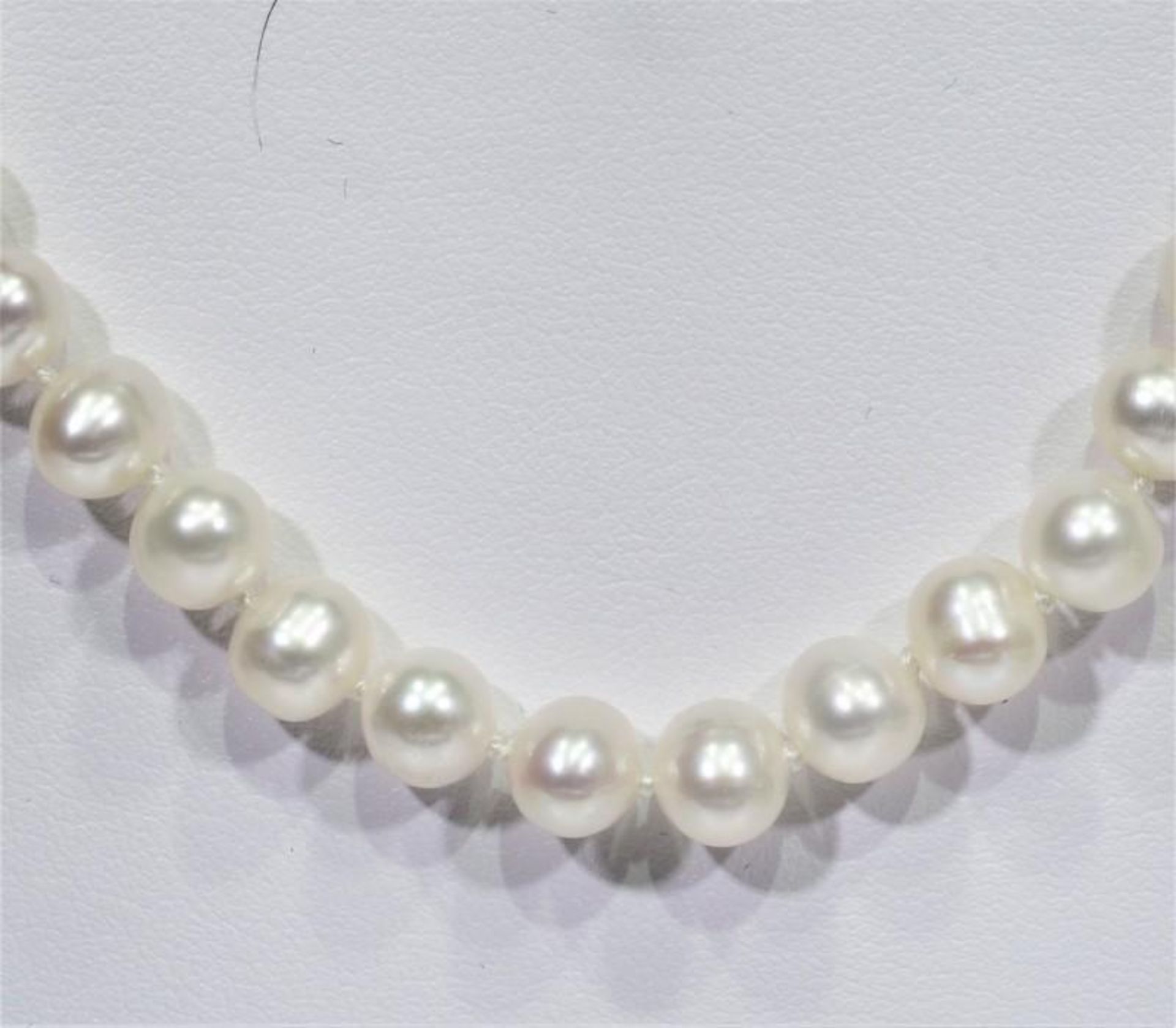 Genuine Fresh Water Pearl Necklace with S.Silver clasp. Retail $200 (MS07 - 38) - Image 3 of 3