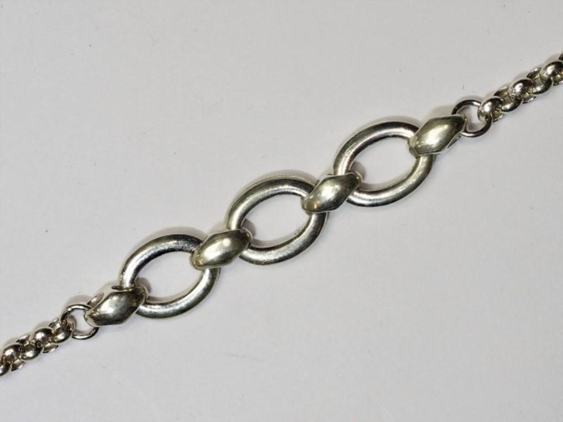 Sterling Silver Bracelet, Retail $160 (MS07 - 49) - Image 2 of 3