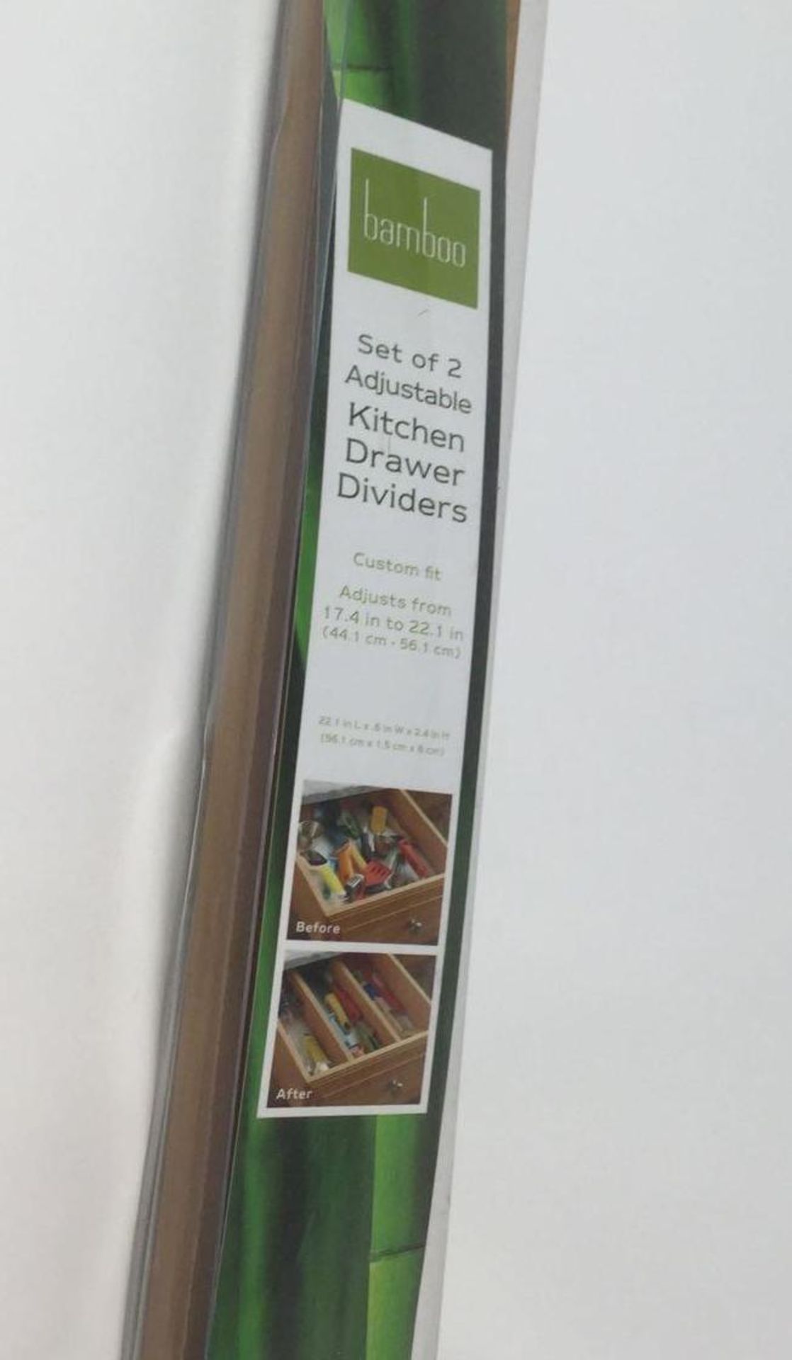 Bamboo Adjustable Kitchen Drawer Divider- only one in package - Image 2 of 2
