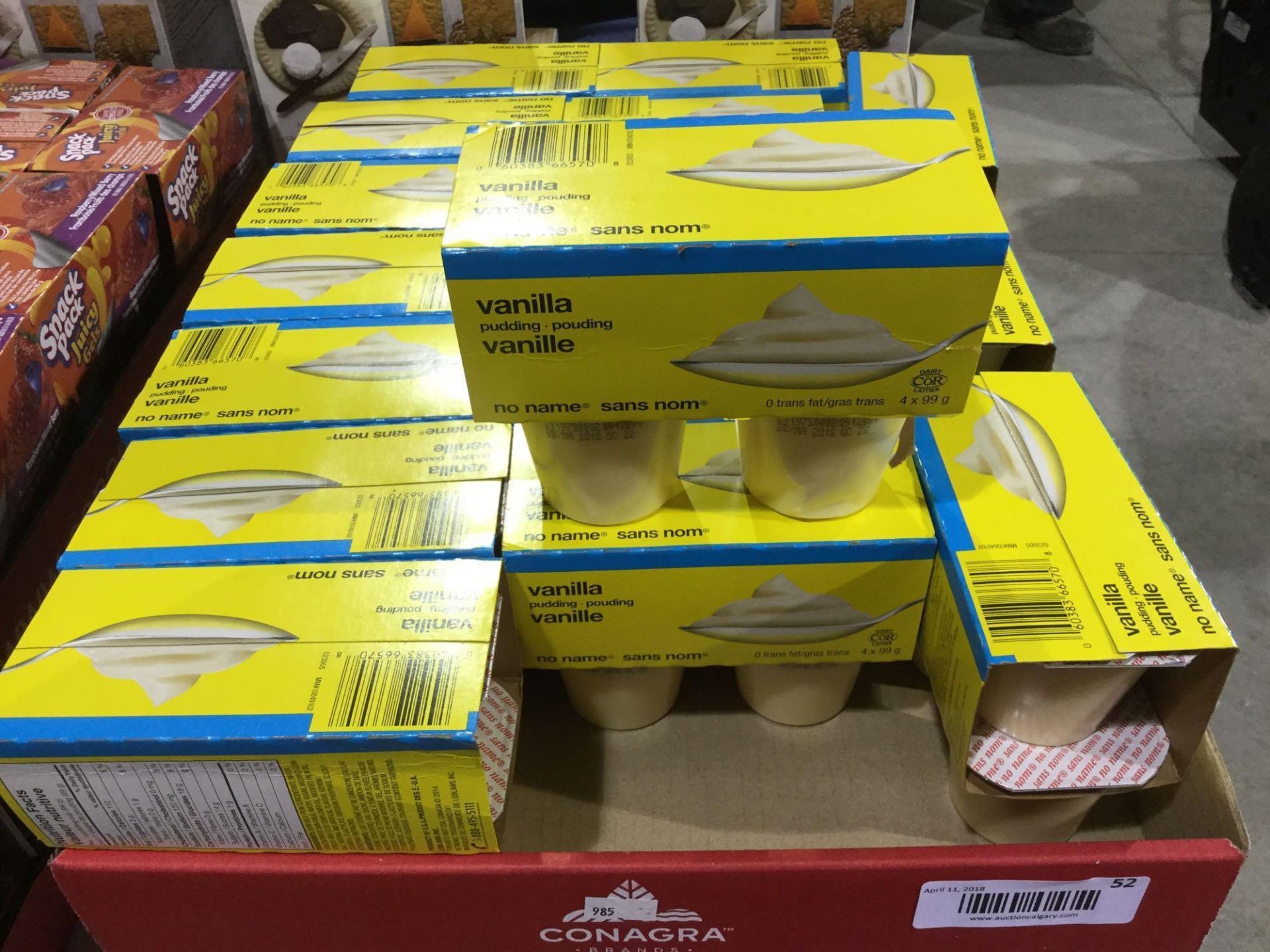 Case of 17 - 4 x 99g No Name Vanilla Pudding