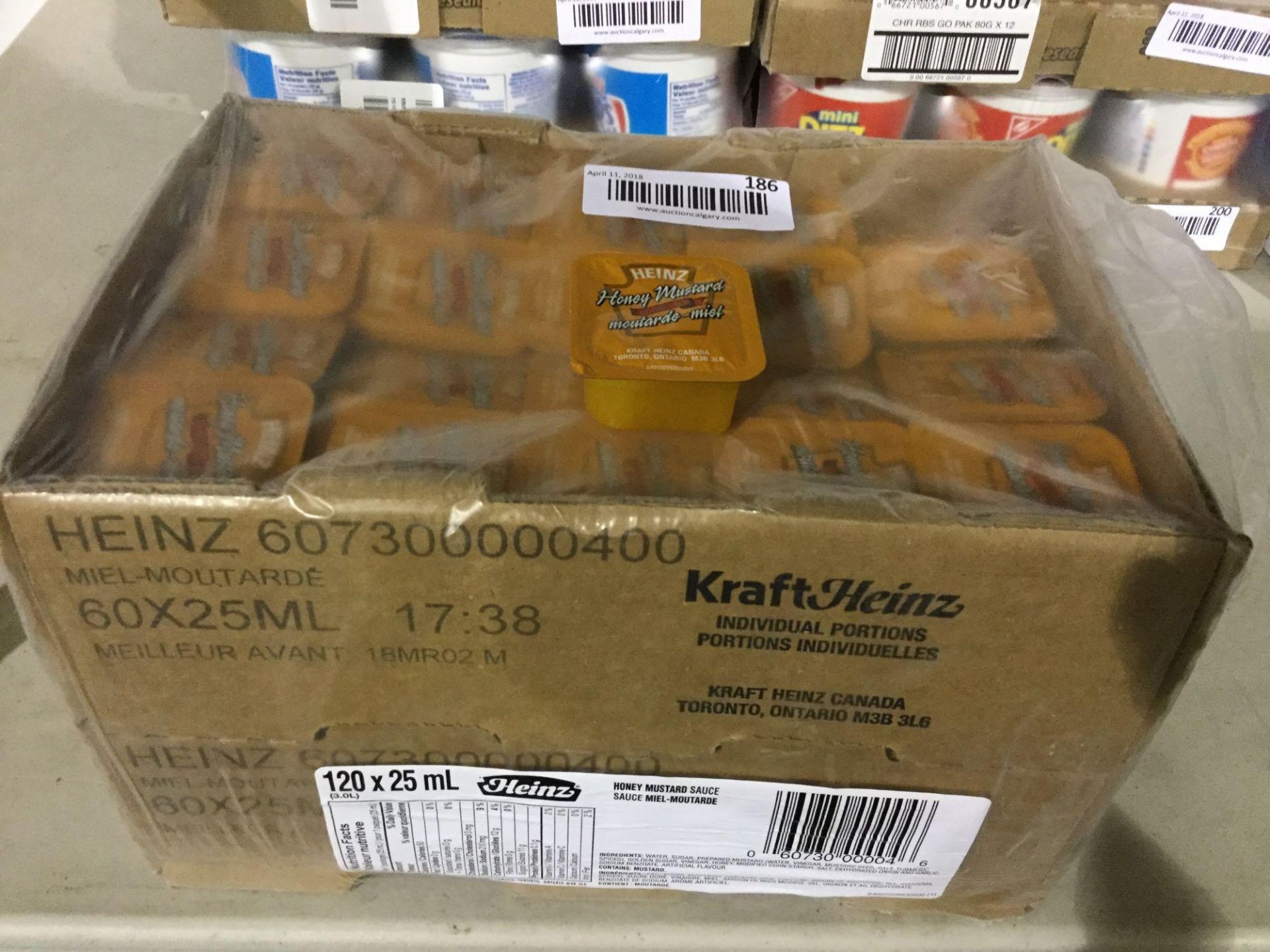 Case of 60 x 25 mL Kraft Heinz - Honey Mustard