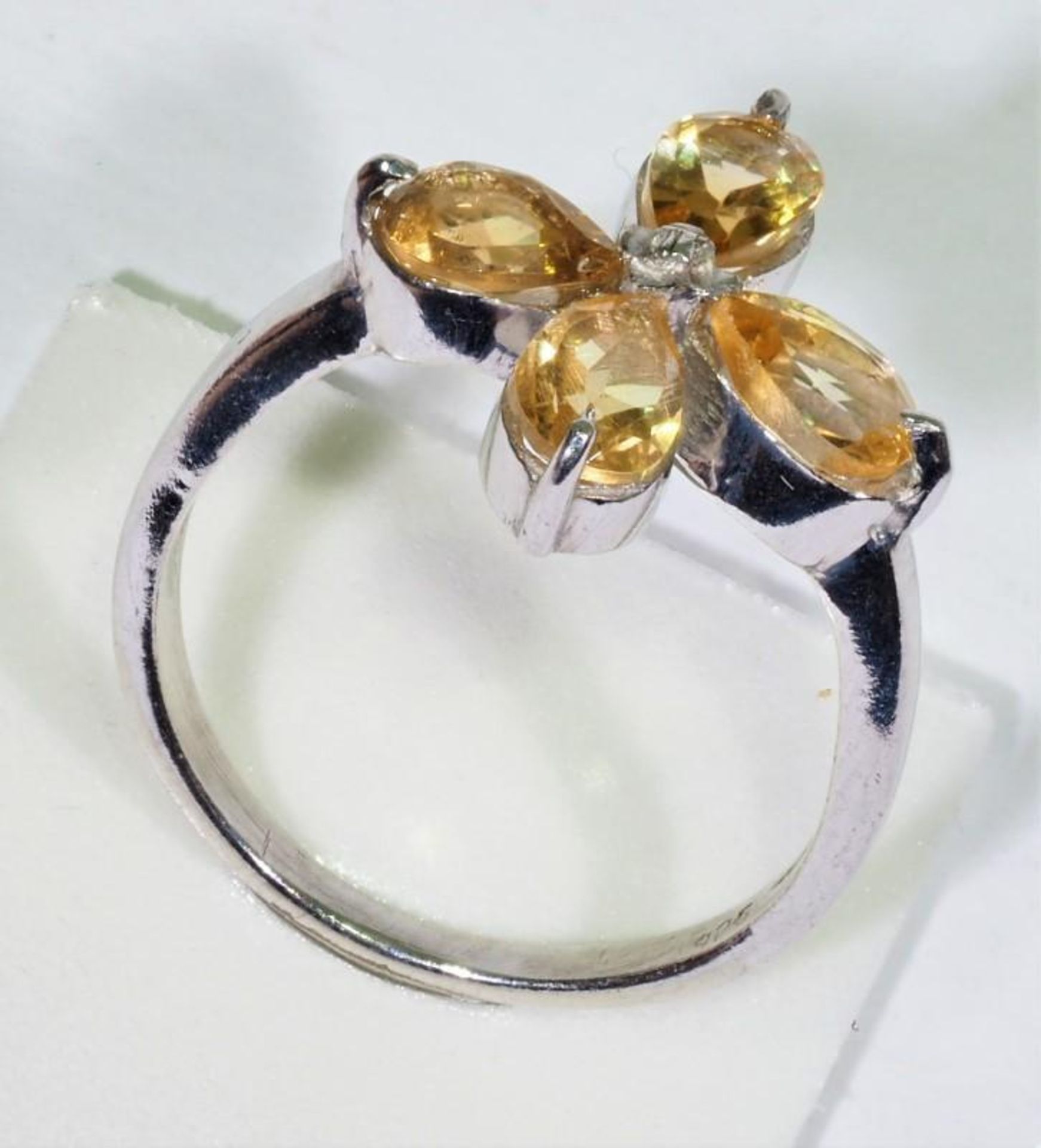 Sterling Silver Citrine Ring, Retail $120 (MS19 - 50) - Image 2 of 3