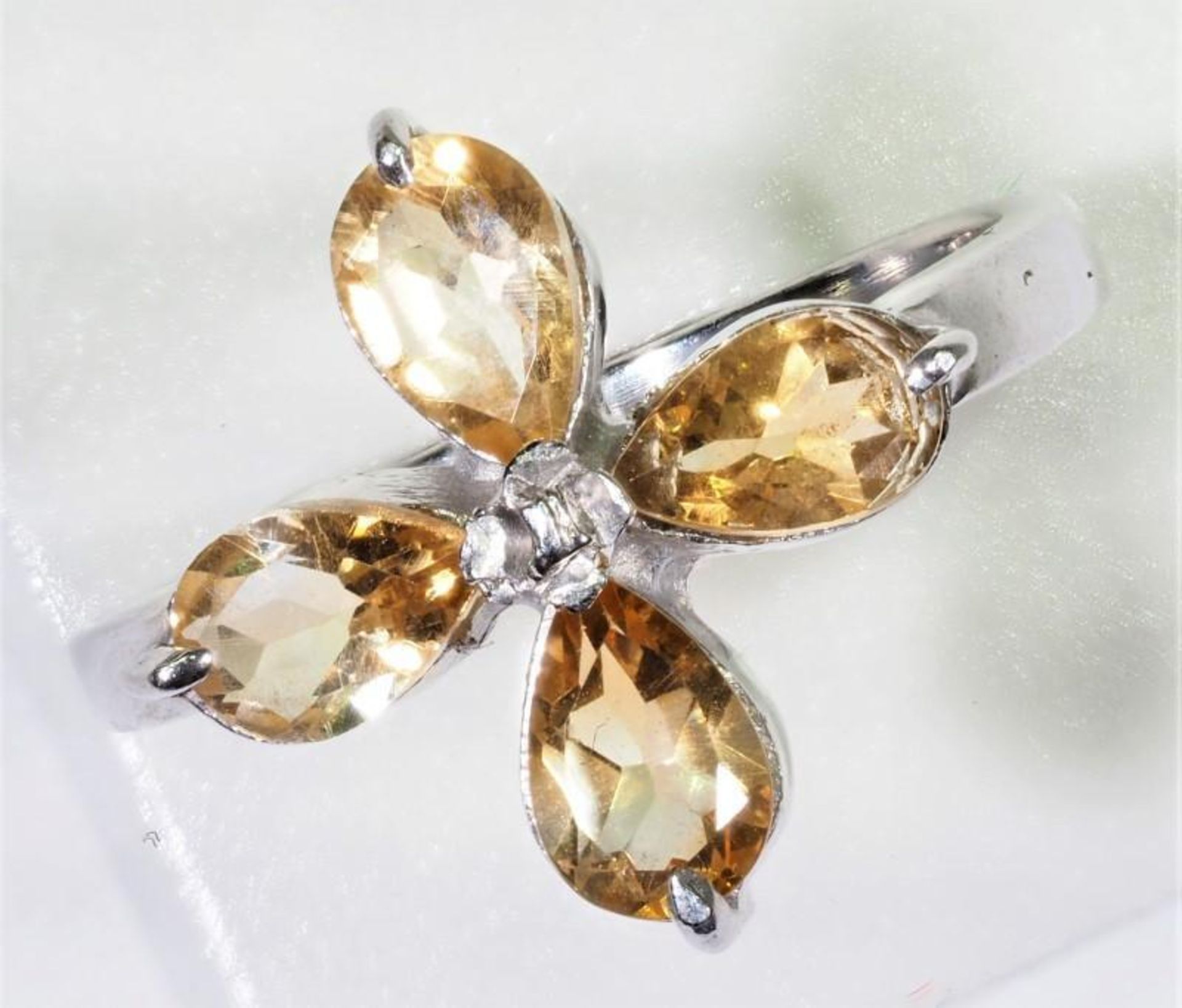 Sterling Silver Citrine Ring, Retail $120 (MS19 - 50) - Image 3 of 3