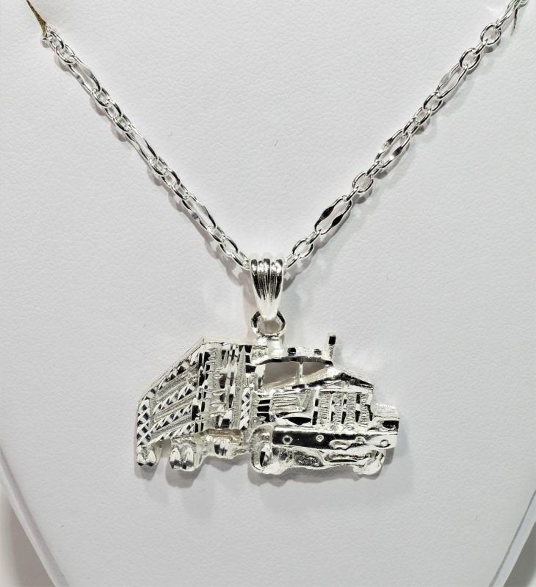 Sterling Silver Truck Pendant With Chain(App 8 grams), Retail $200 (MS19 - 9) - Image 2 of 2