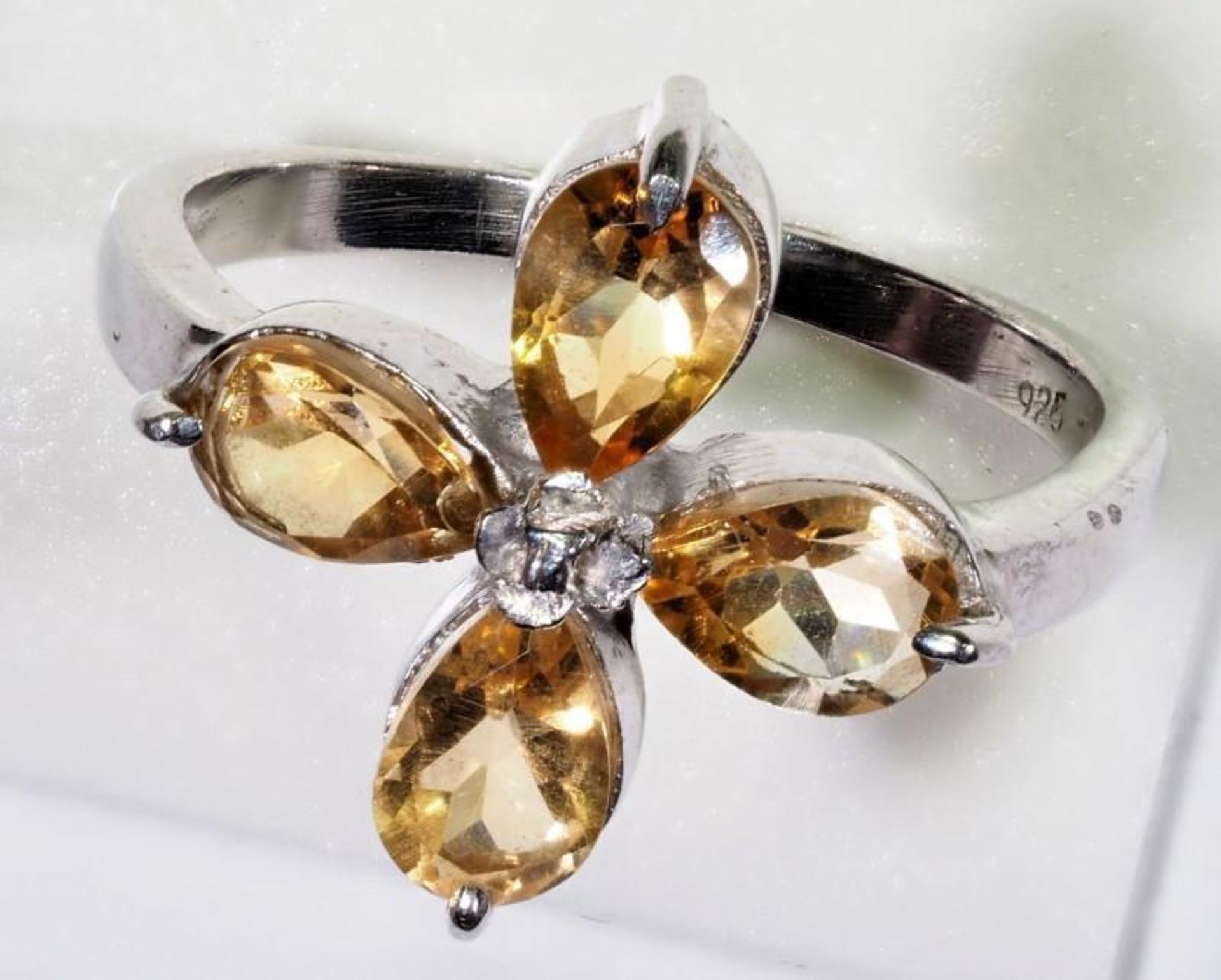 Sterling Silver Citrine Ring, Retail $120 (MS19 - 50)