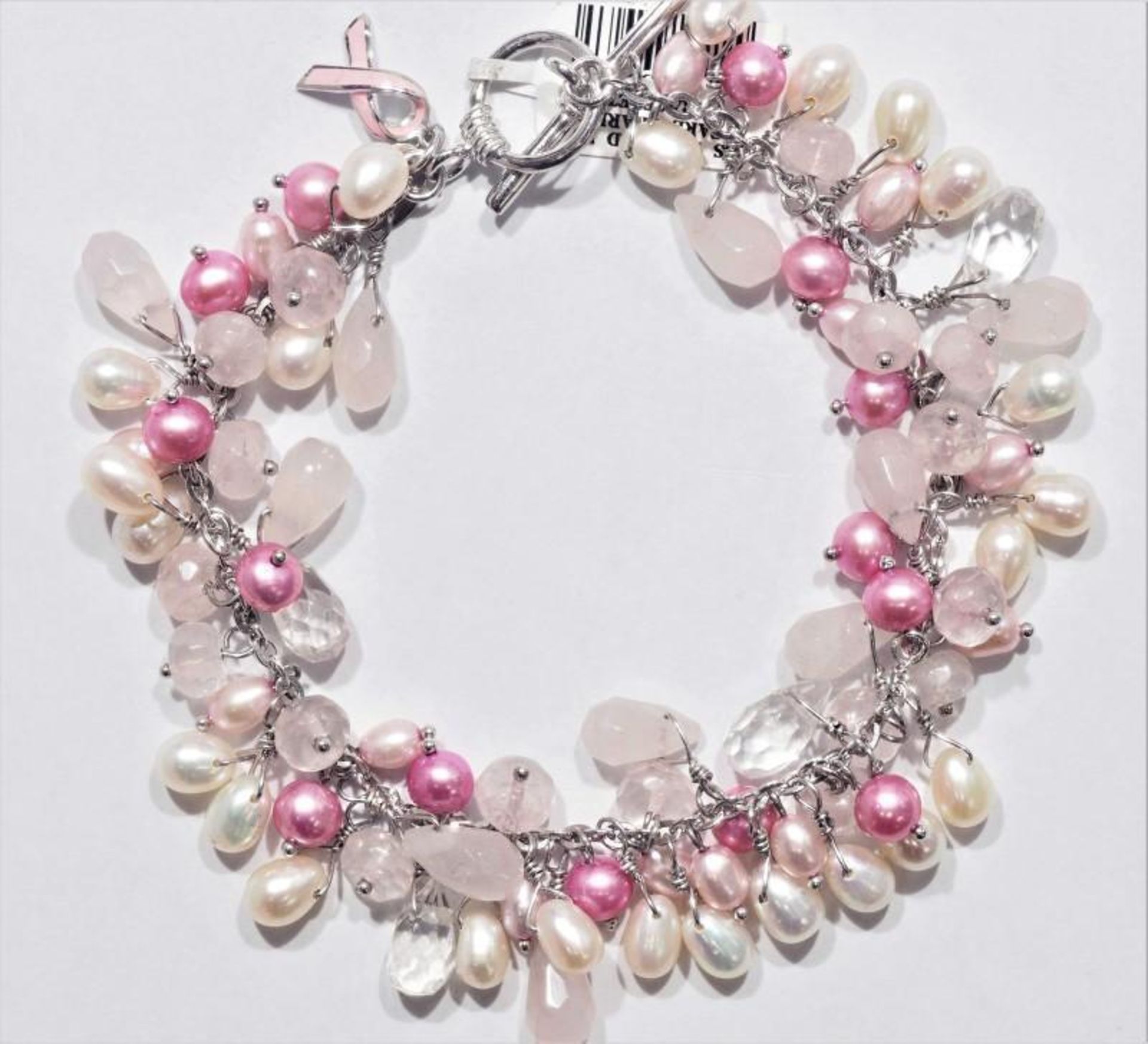 Sterling Silver Fresh Water Pearl(June Birthstone) Bracelet Hand Crafted, Retail $300 (MS19 - 17)