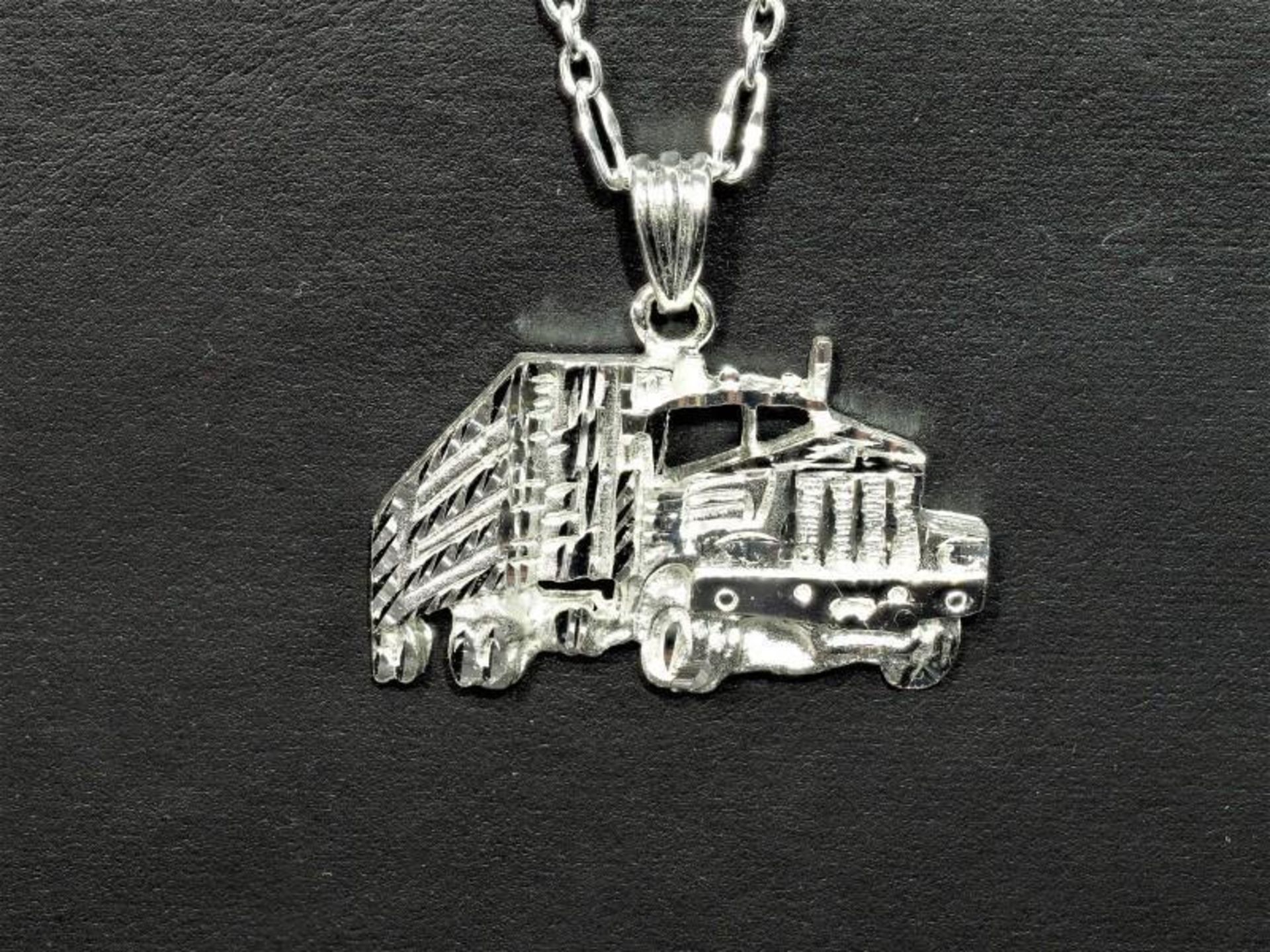 Sterling Silver Truck Pendant With Chain(App 8 grams), Retail $200 (MS19 - 9)