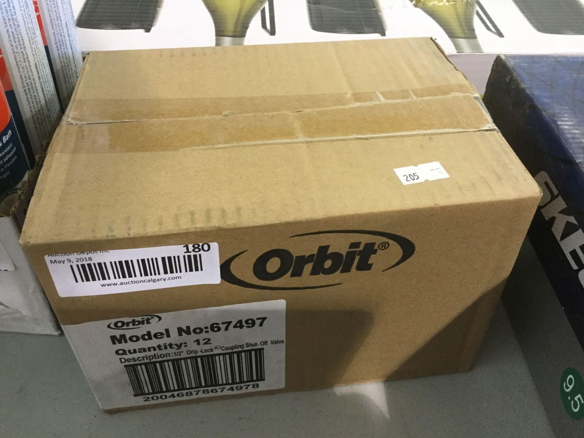 Case of 12 Orbit 1/2" Drip-Lock Coupling Shut-Off Valve