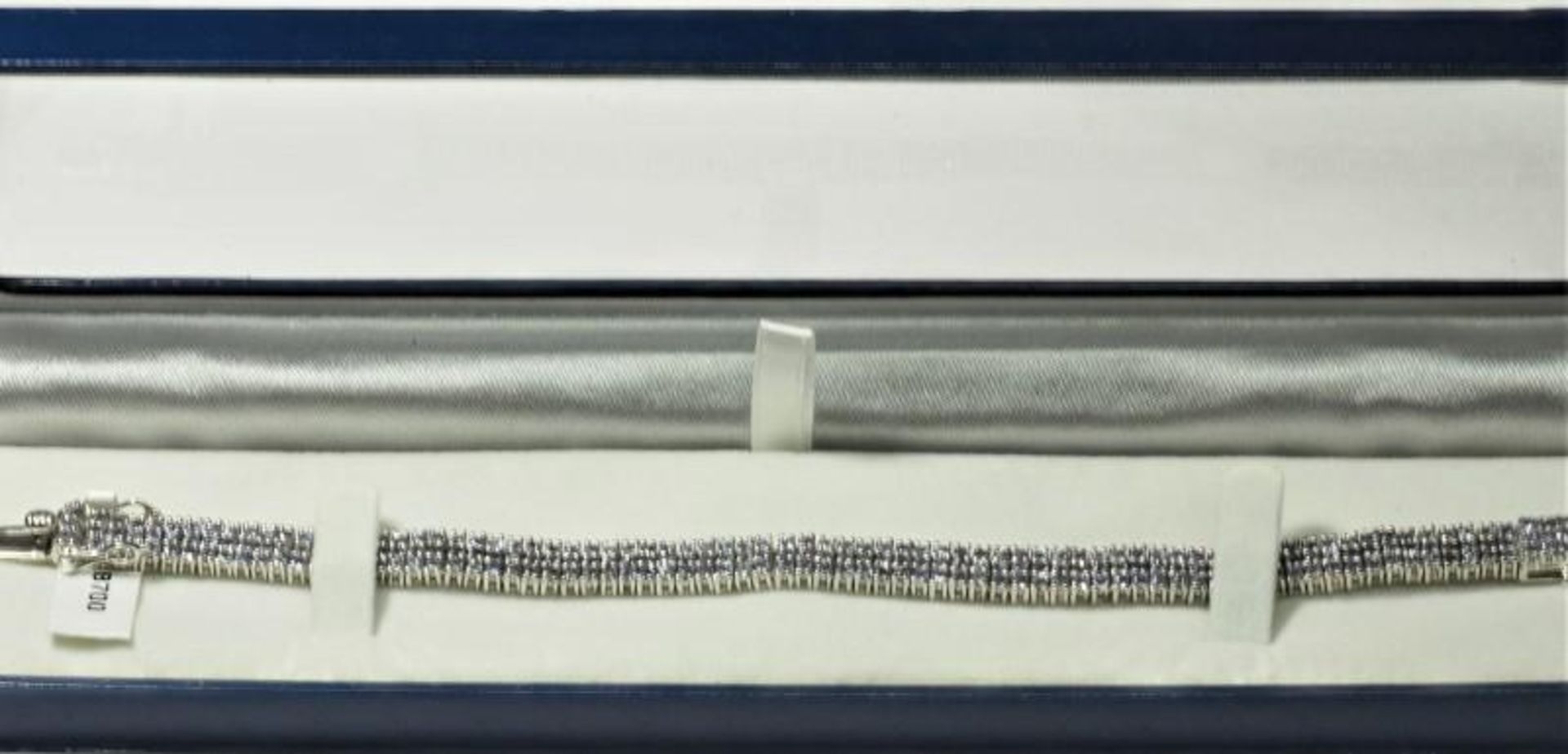 Sterling Silver 234 Sapphire (9.36ct) 7.5" Bracelet. Retail Appraised Value $2300 (35-NT128) - Image 2 of 3